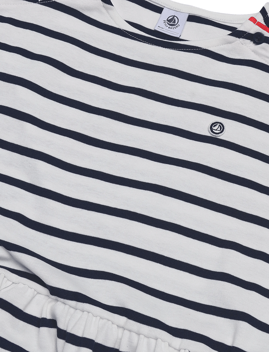 Petit Bateau - ROBES SM - lühikeste varrukatega vabaajakleidid - marshmallow/smoking - 2