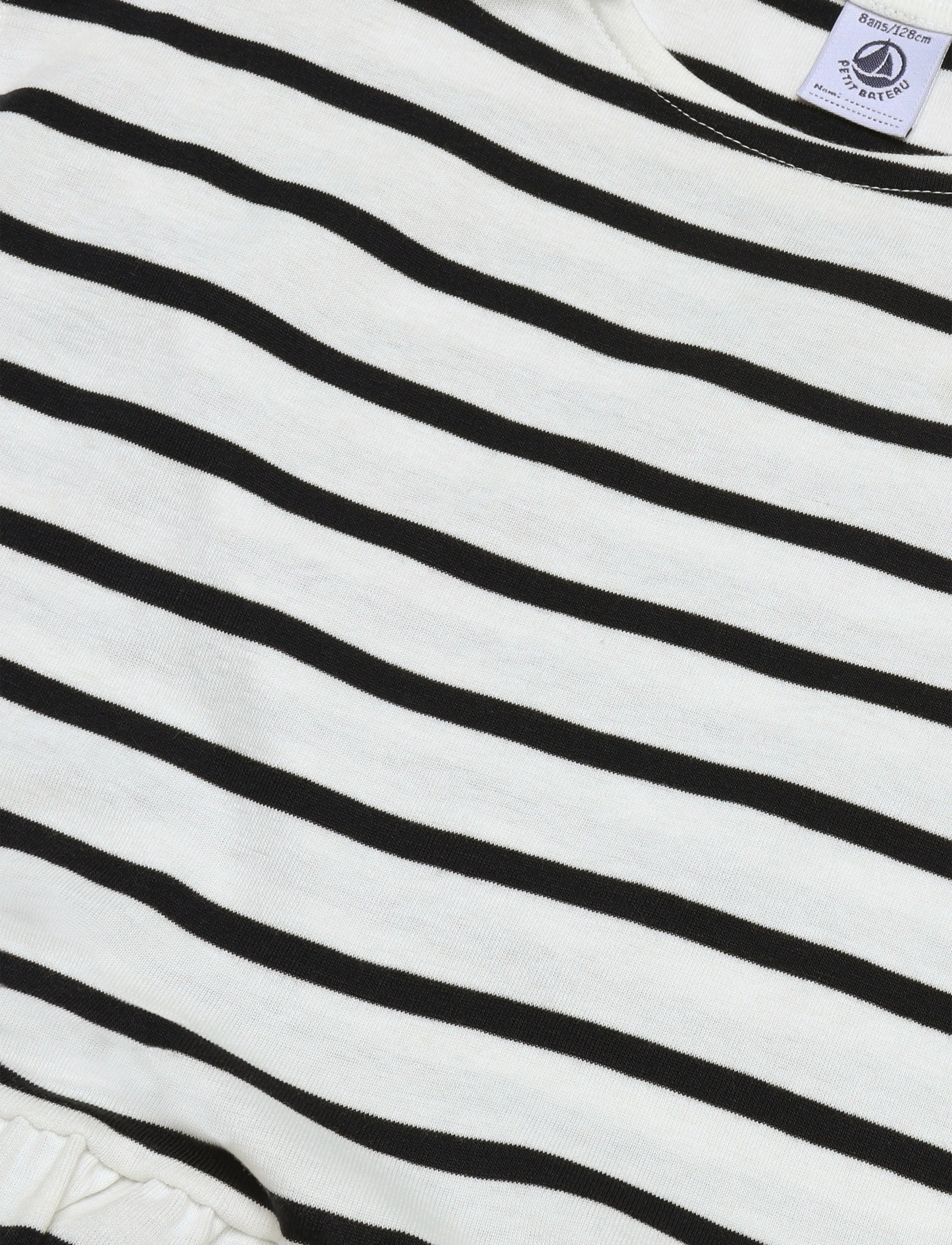 Petit Bateau - ROBES SM - marshmallow/smoking - 2