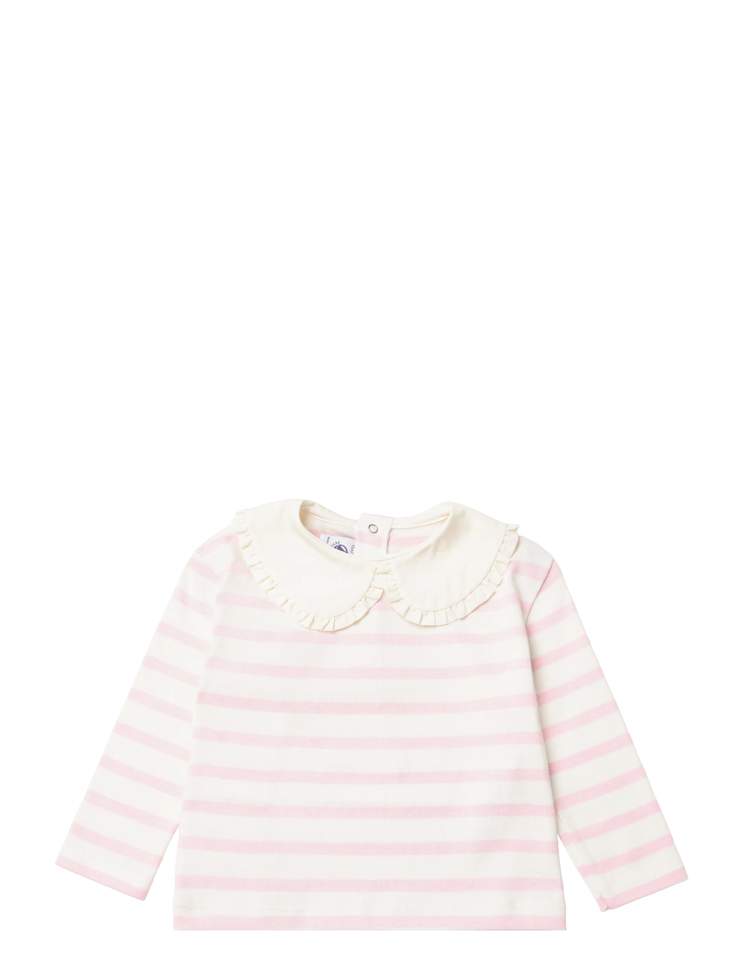 Petit Bateau Sf Marinieres, 86, Cream, T-Shirts > Langærmede T-shirts, Børn