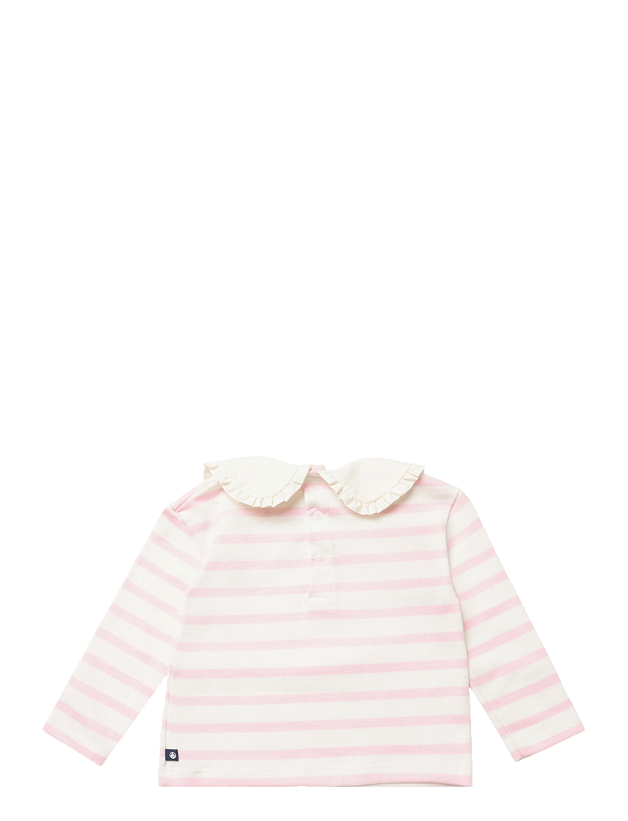 Petit Bateau - SF MARINIERES - langærmede t-shirts - milk/marquise - 1
