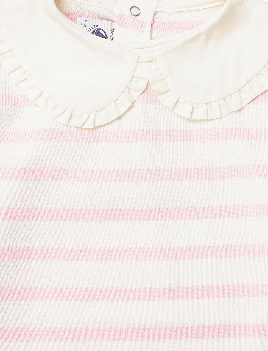Petit Bateau - SF MARINIERES - langærmede t-shirts - milk/marquise - 2