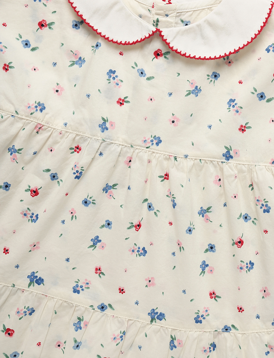 Petit Bateau - ROBES MC - marshmallow/multico - 2