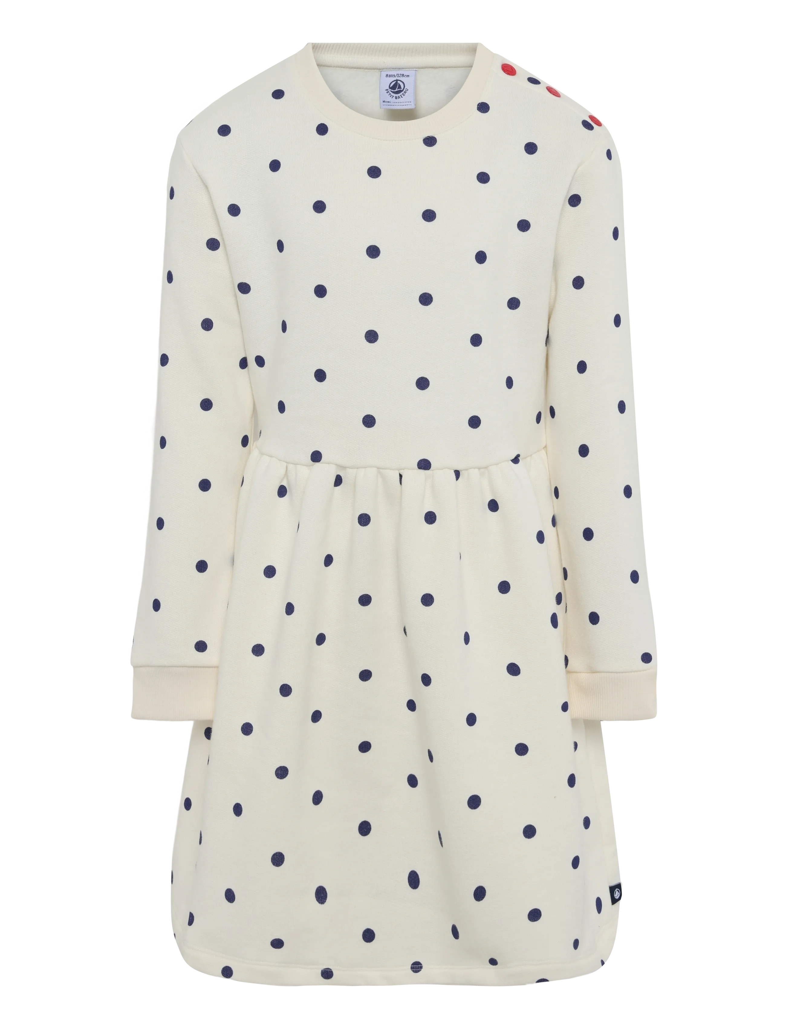 Petit Bateau Robes Ml, 104, Casual Dresses, Creme - Long-sleeved Kinder