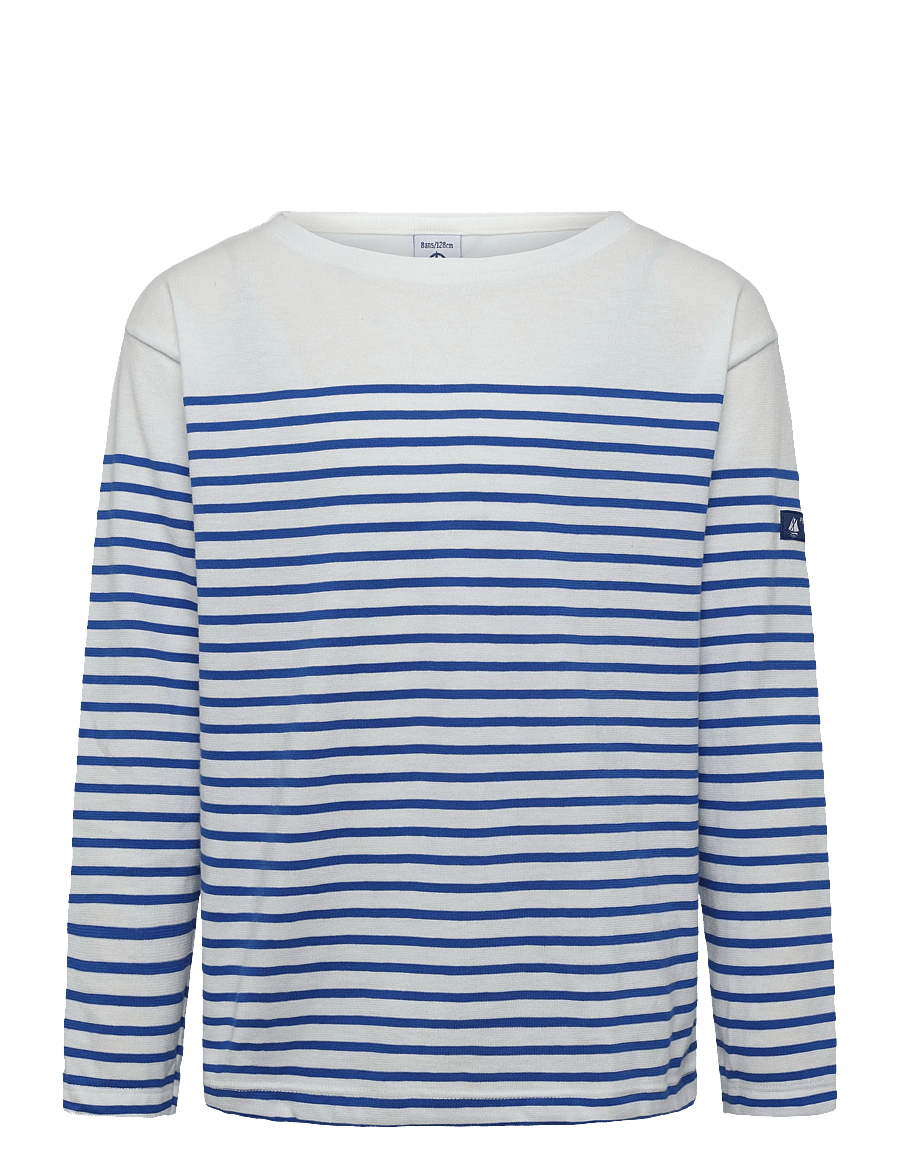 Petit Bateau - SF MARINIERES - pikkade varrukatega t-särgid - marshmallow/perse - 0