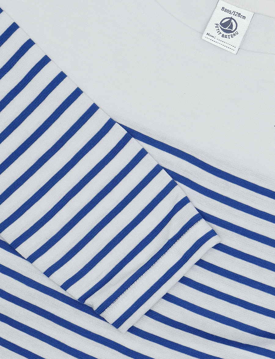 Petit Bateau - SF MARINIERES - pikkade varrukatega t-särgid - marshmallow/perse - 2