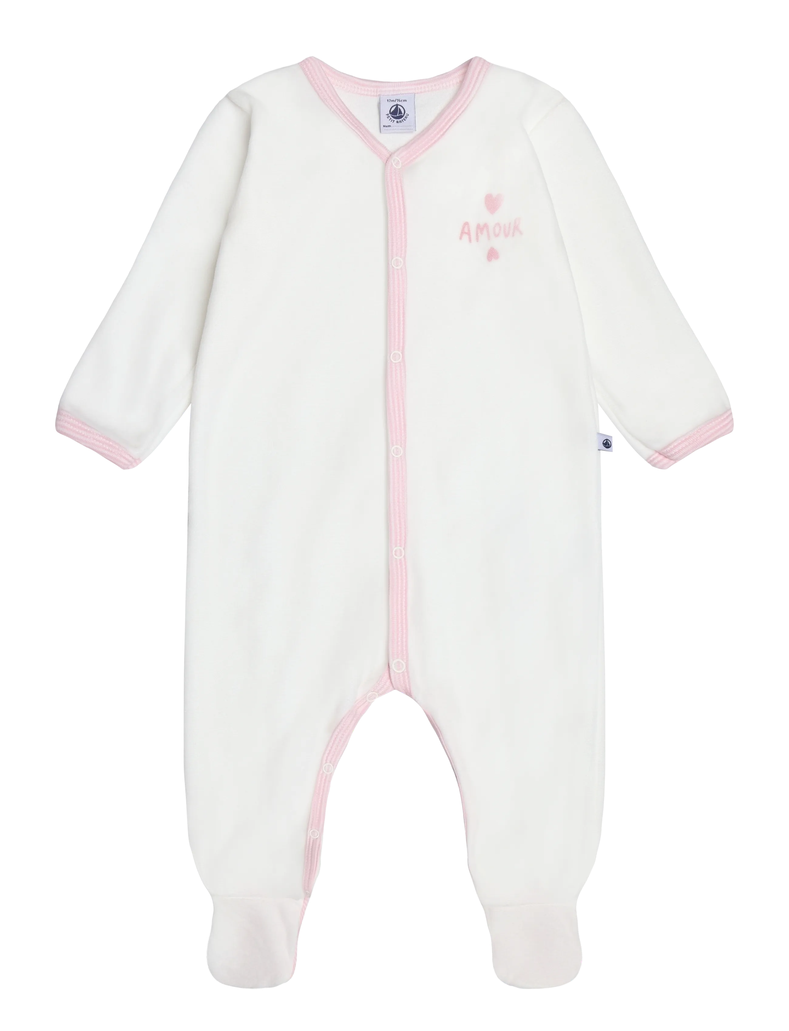 Petit Bateau SF DORS BIEN Y - Ööriided - MARSHMALLOW / white