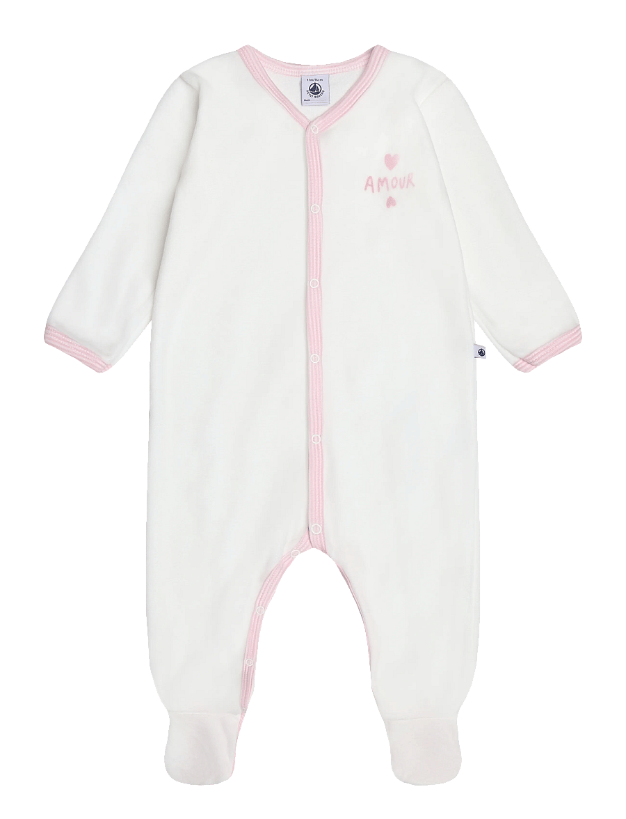Petit Bateau - SF DORS BIEN Y - pidžaama-kombinesoonid - marshmallow - 0