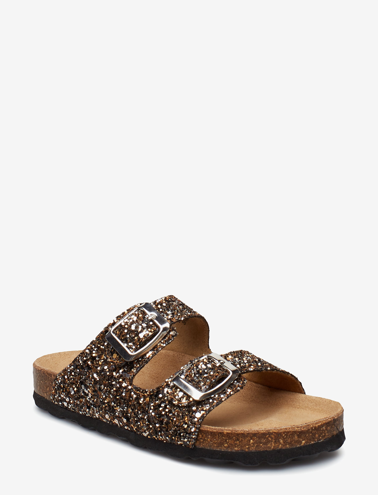 Petit by Sofie Schnoor - Sandal, glitter 2 straps - black gold - 0