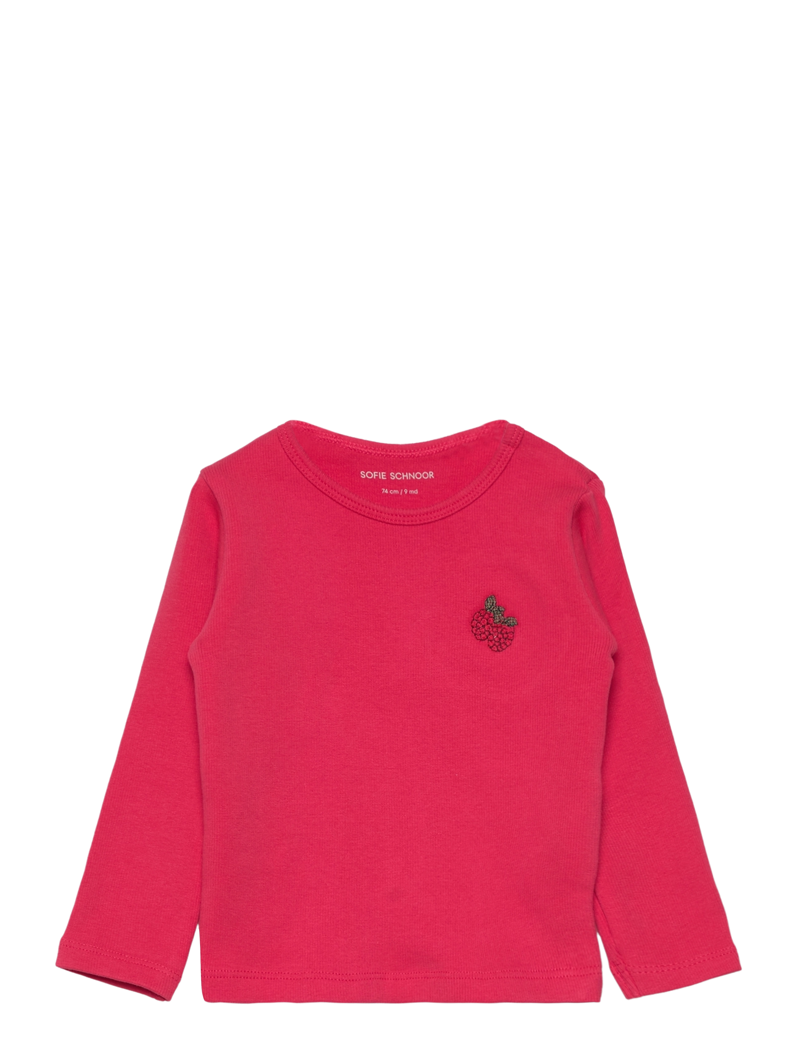 T-shirt longsl - BERRY RED