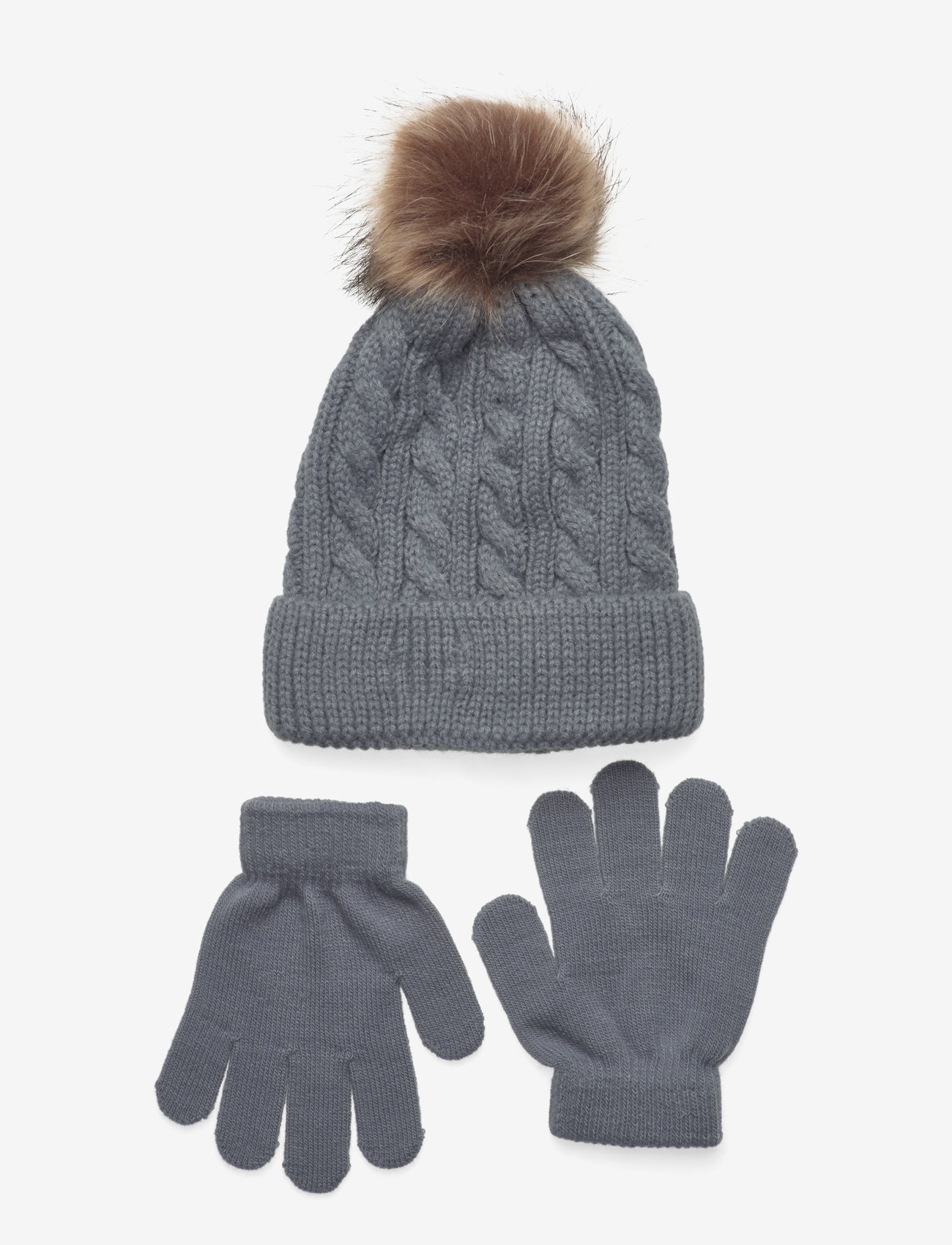 Sofie Schnoor Baby and Kids - Beanie and Gloves Set - accessoires - grey mel - 0