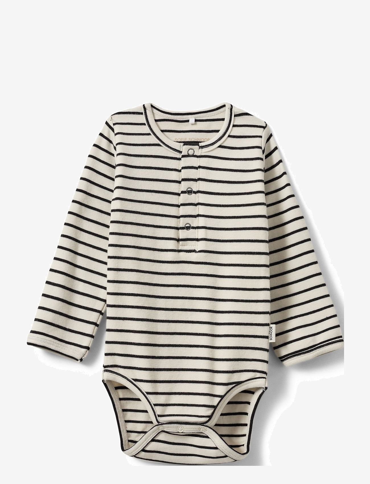 Sofie Schnoor Baby and Kids - SAMUELSB BODYSTOCKING - pikkade varrukatega bodid - black striped - 0