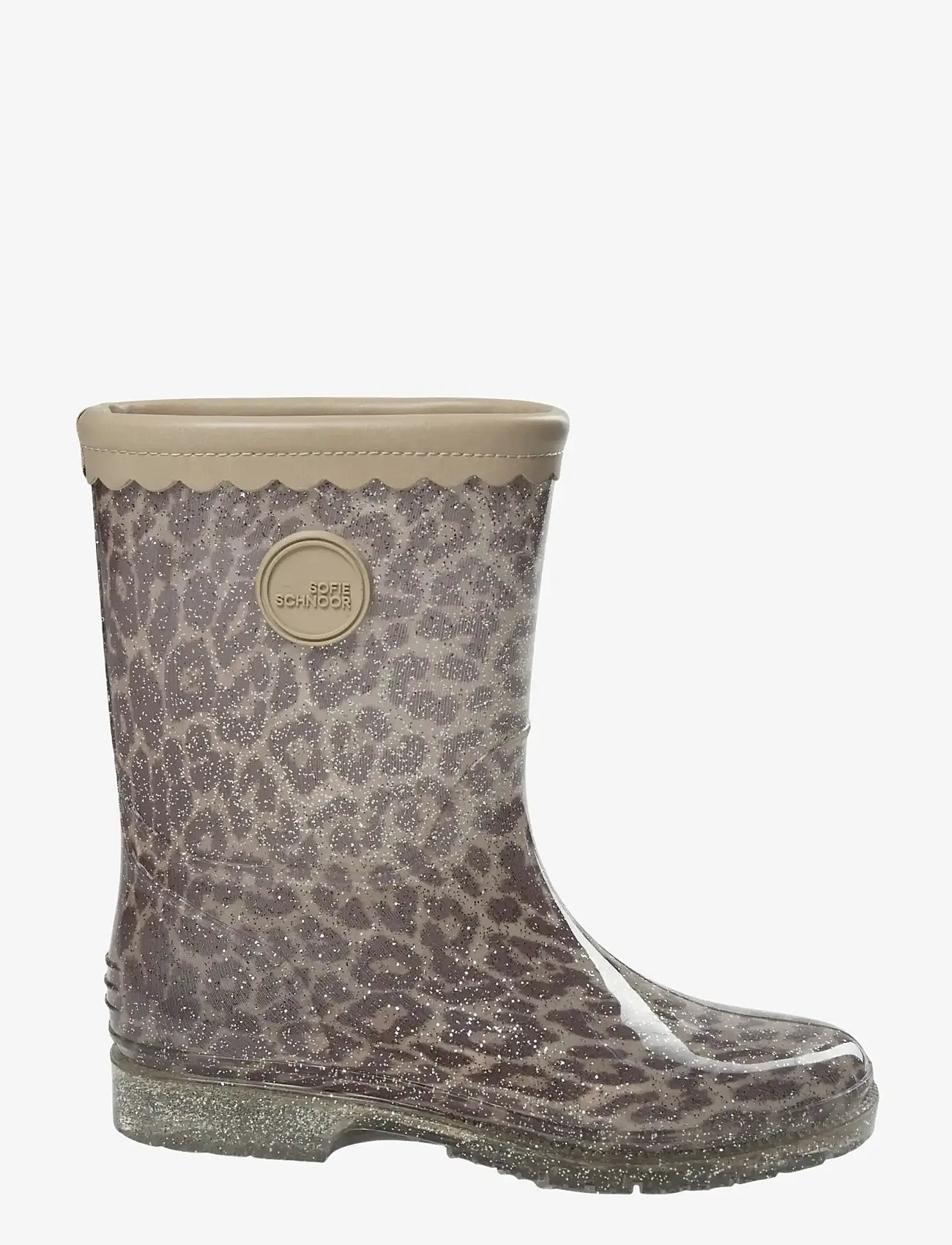 Sofie Schnoor Baby and Kids - NILLESK LEO RUBBERBOOT w/o lining - unlined rubberboots - aop beige leopard - 0
