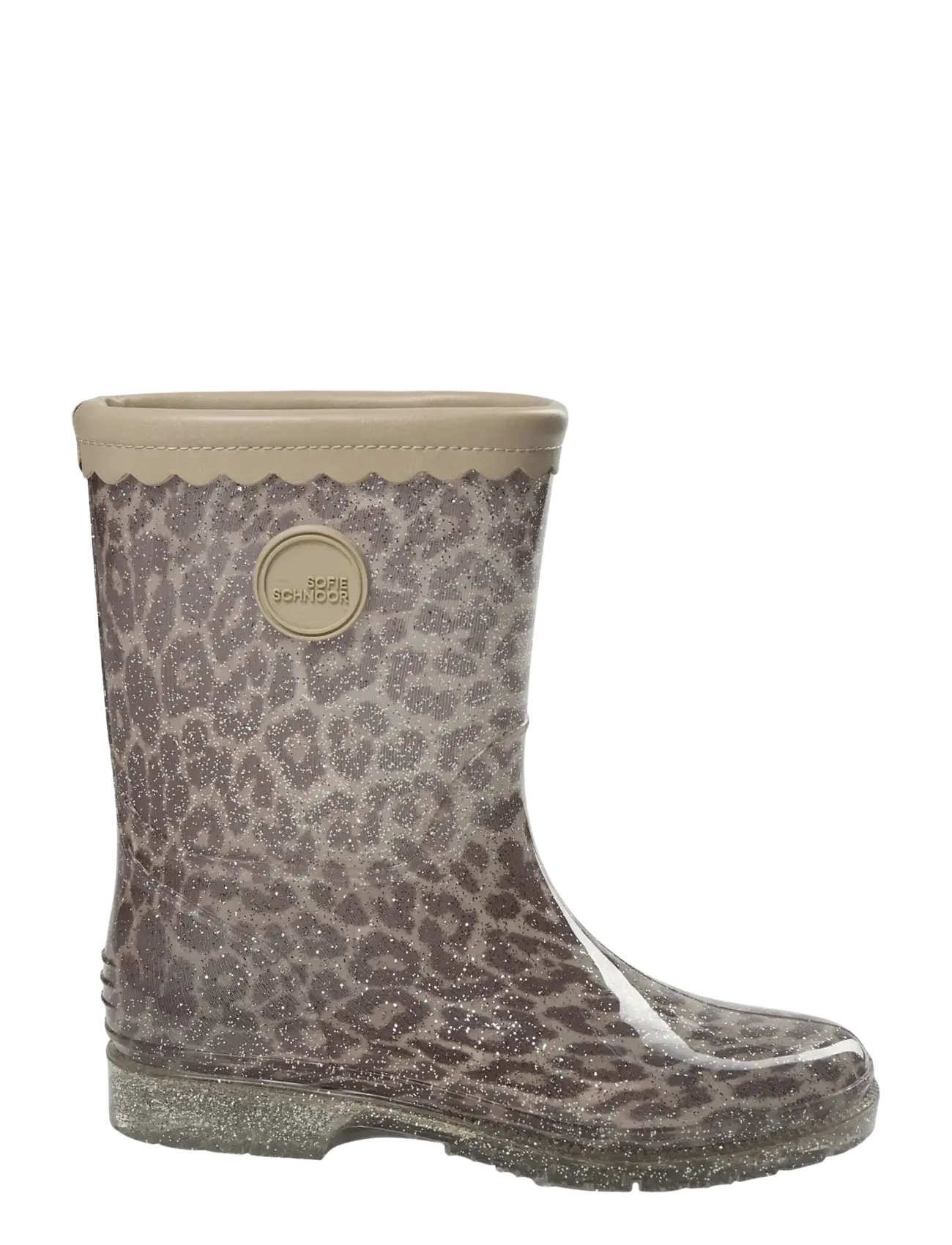 Sofie Schnoor Baby and Kids NILLESK LEO RUBBERBOOT w/o lining - Gummistövlar - AOP BEIGE LEOPARD / beige