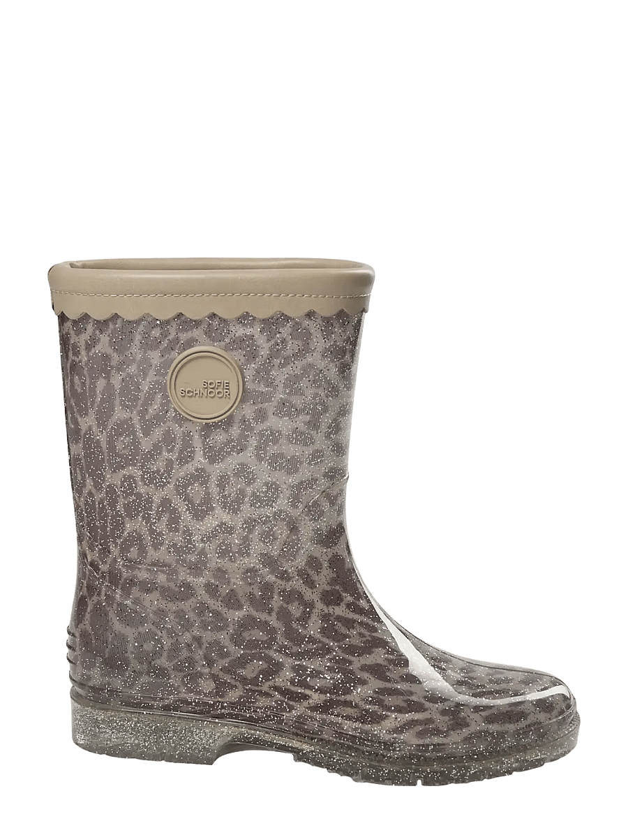 Sofie Schnoor Baby and Kids - NILLESK LEO RUBBERBOOT w/o lining - ungefütterte gummistiefel - aop beige leopard - 0
