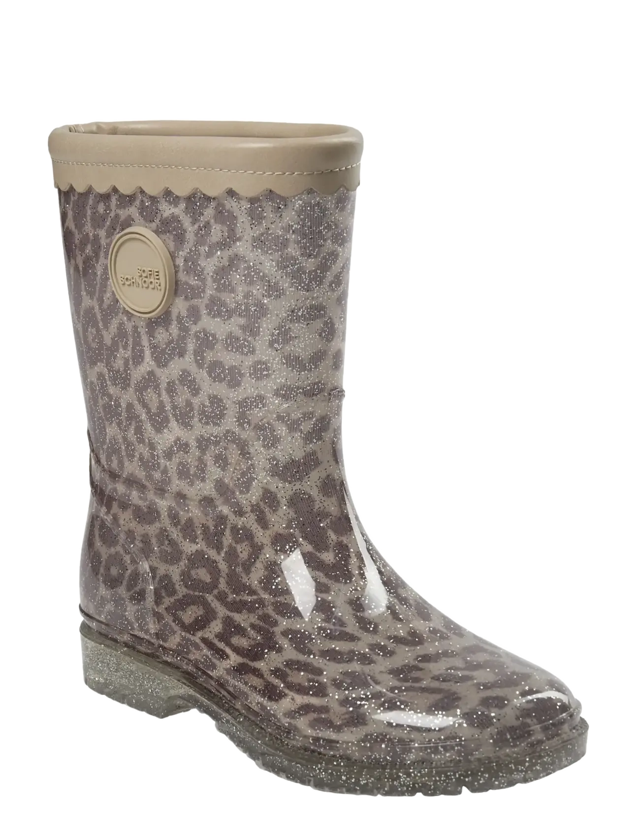 Sofie Schnoor Baby and Kids - NILLESK LEO RUBBERBOOT w/o lining - ofodrade gummistövlar - aop beige leopard - 1