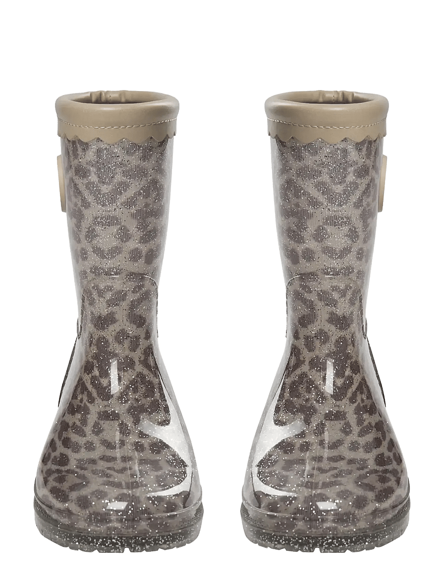 Sofie Schnoor Baby and Kids - NILLESK LEO RUBBERBOOT w/o lining - ungefütterte gummistiefel - aop beige leopard - 2