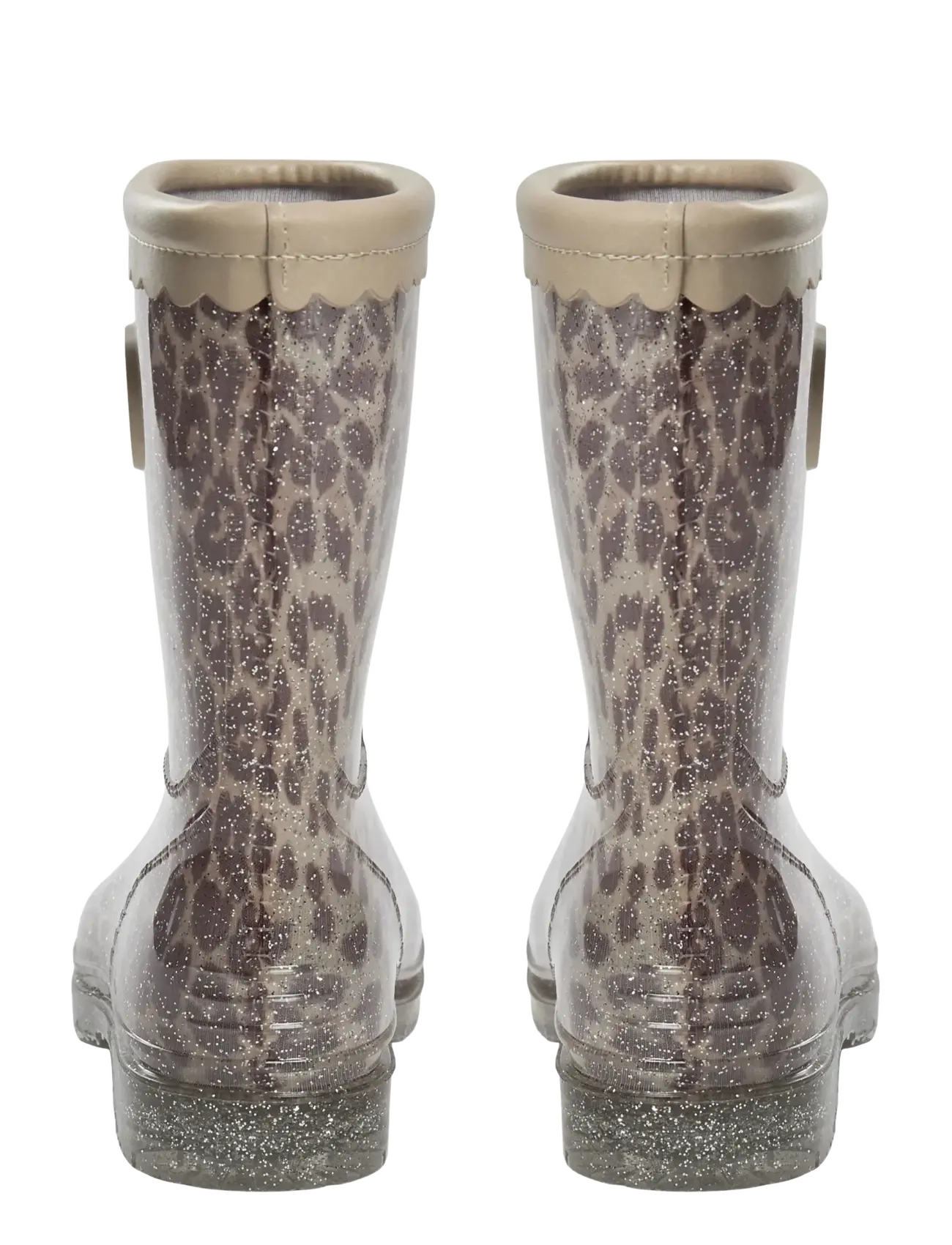 Sofie Schnoor Baby and Kids - NILLESK LEO RUBBERBOOT w/o lining - ofodrade gummistövlar - aop beige leopard - 3