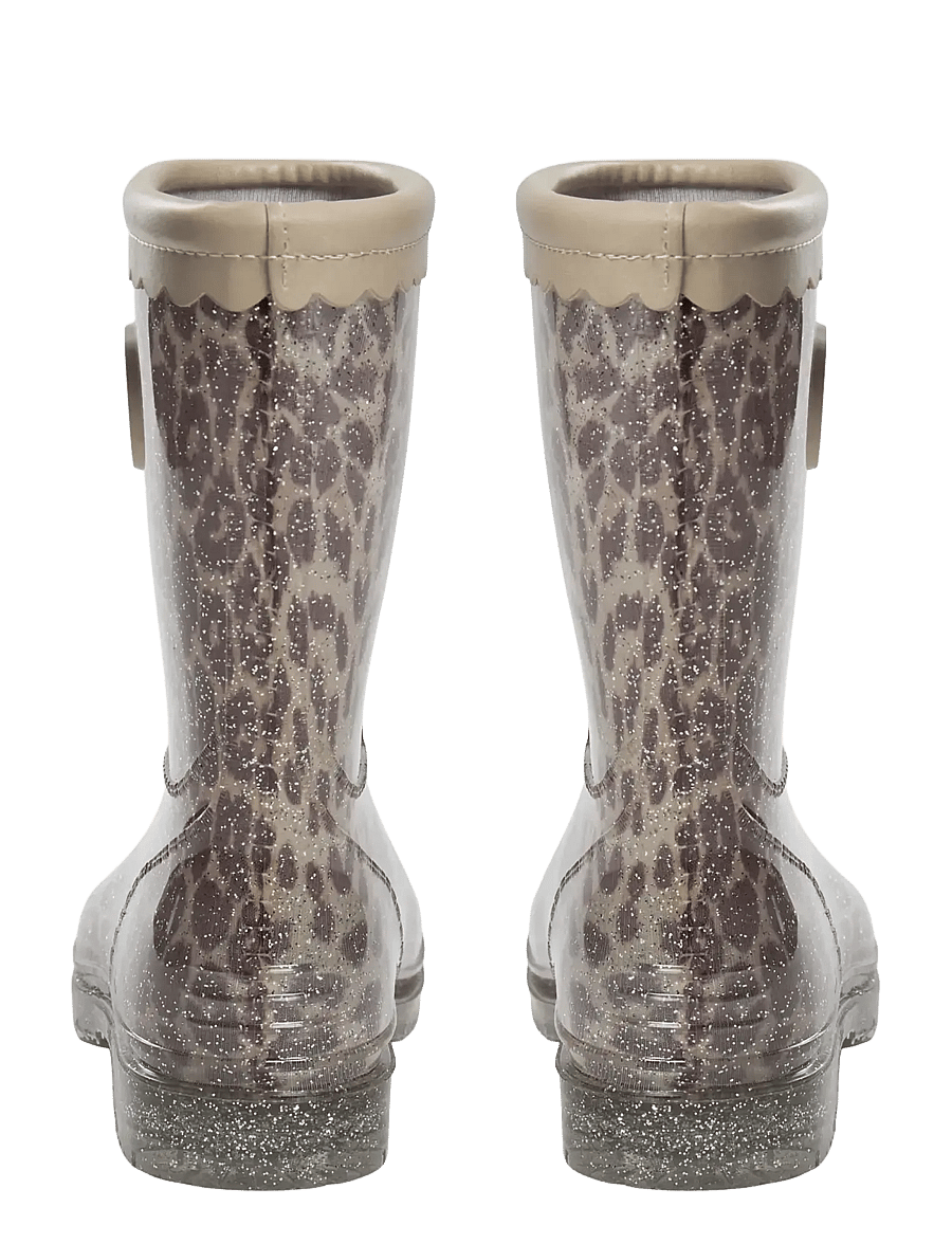 Sofie Schnoor Baby and Kids - NILLESK LEO RUBBERBOOT w/o lining - ungefütterte gummistiefel - aop beige leopard - 3