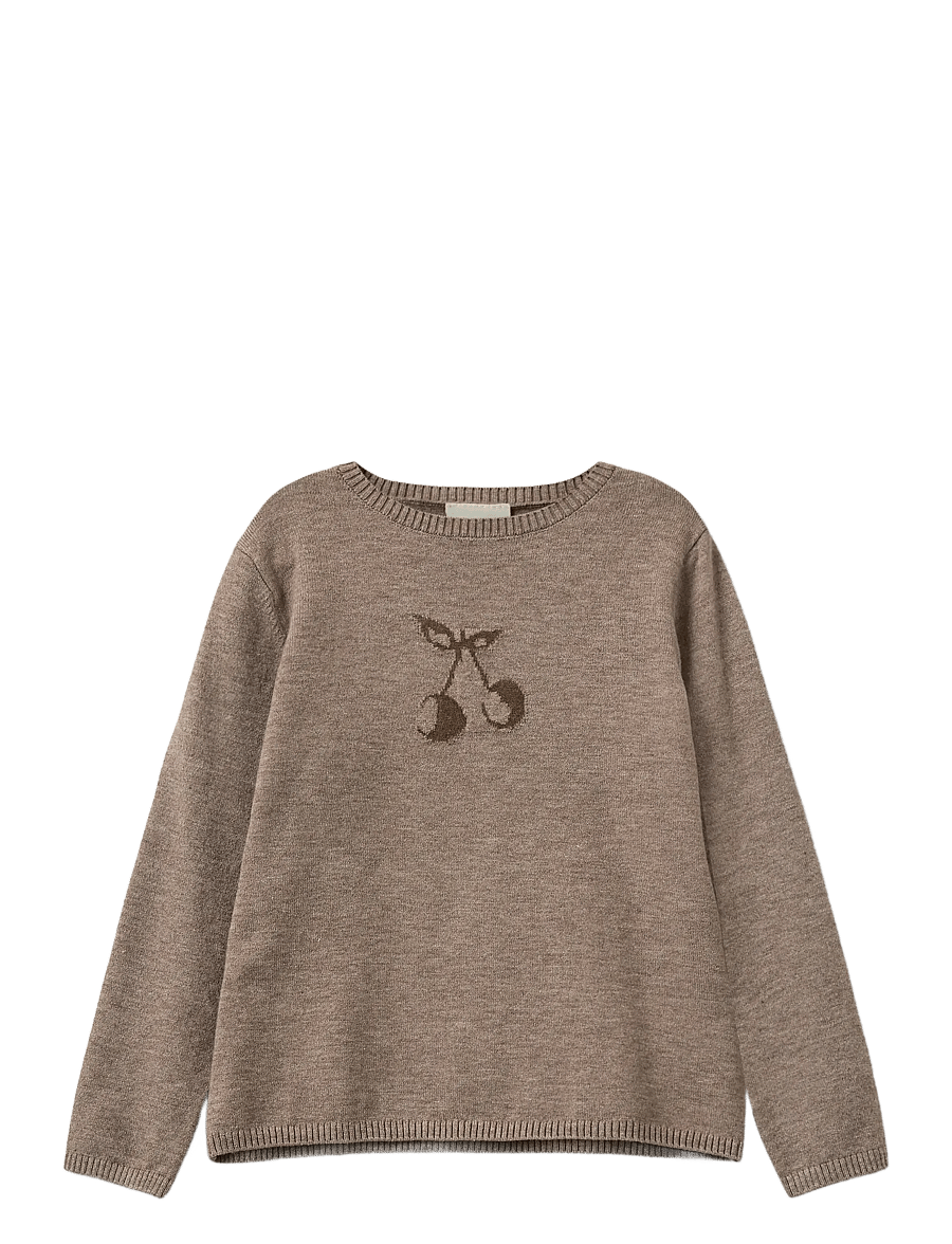 Sofie Schnoor Baby and Kids - URSASK KNIT - peysur - brown melange - 1