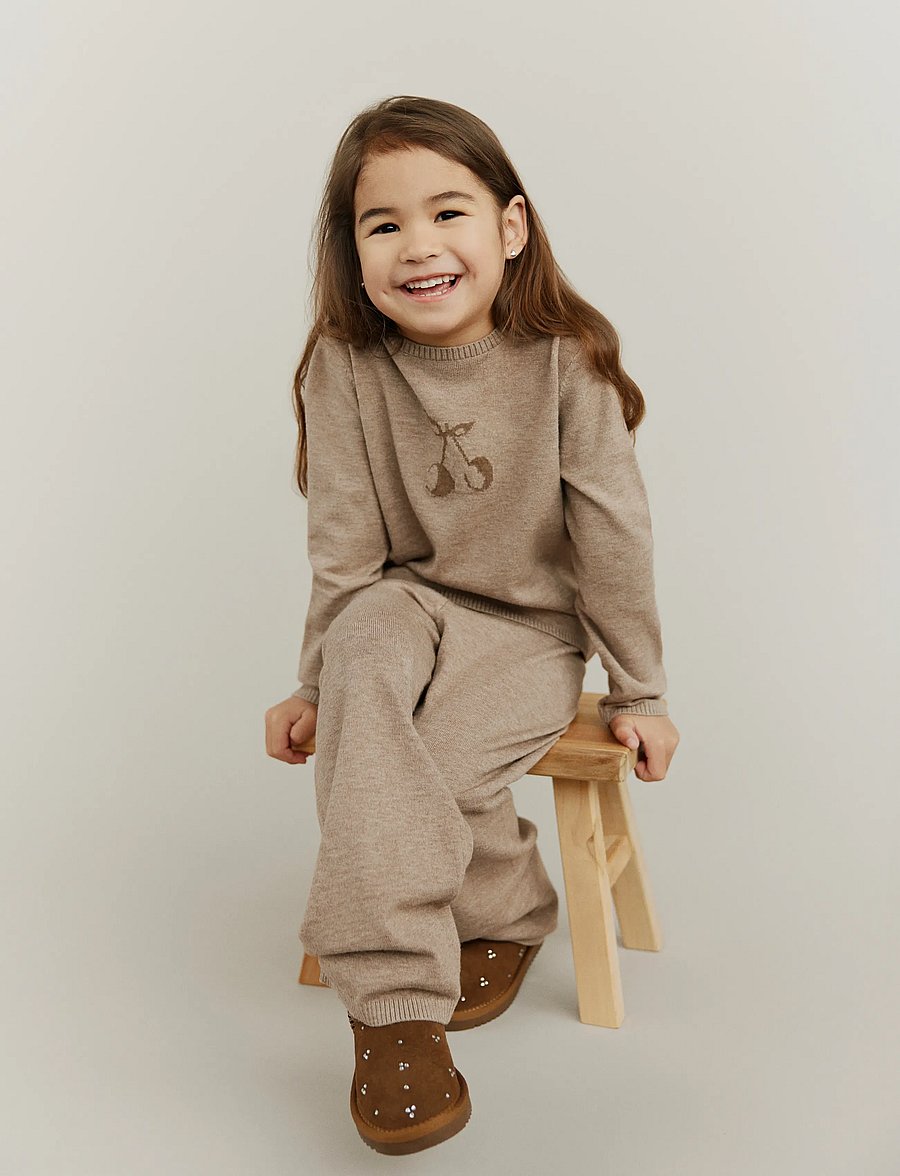Sofie Schnoor Baby and Kids - LOVASK TROUSERS - bukser - brown melange - 4