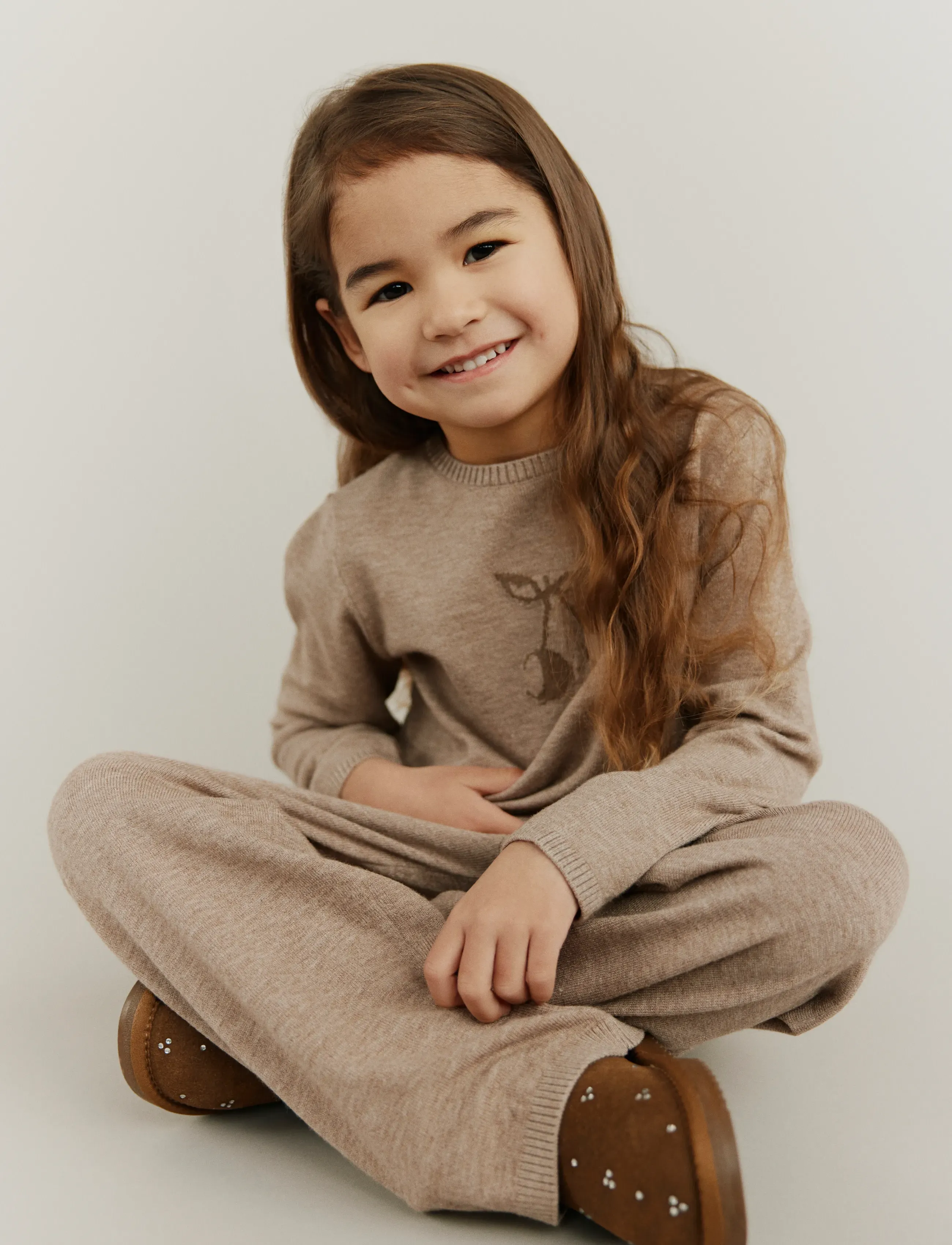 Sofie Schnoor Baby and Kids - LOVASK TROUSERS - bikses - brown melange - 5