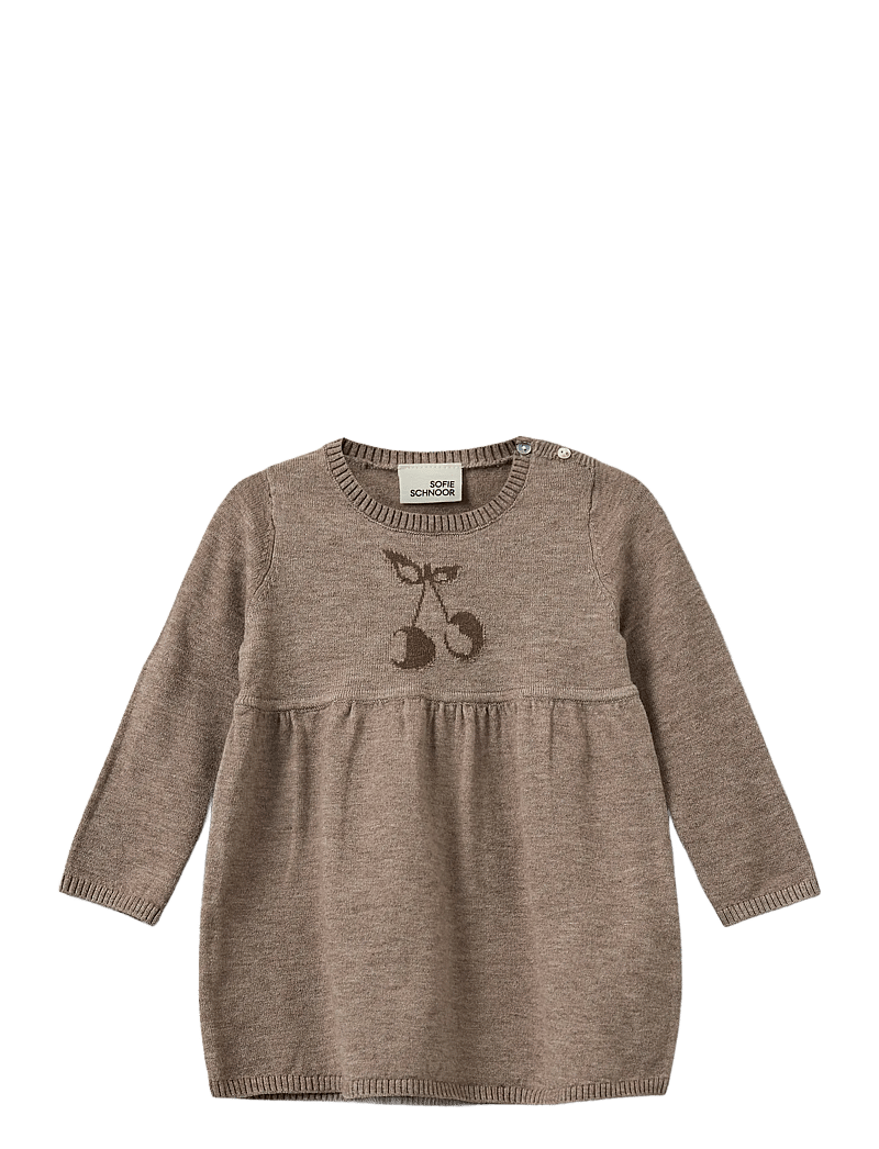Sofie Schnoor Baby and Kids - DAGNYSB DRESS - långärmade vardagsklänningar - brown melange - 1