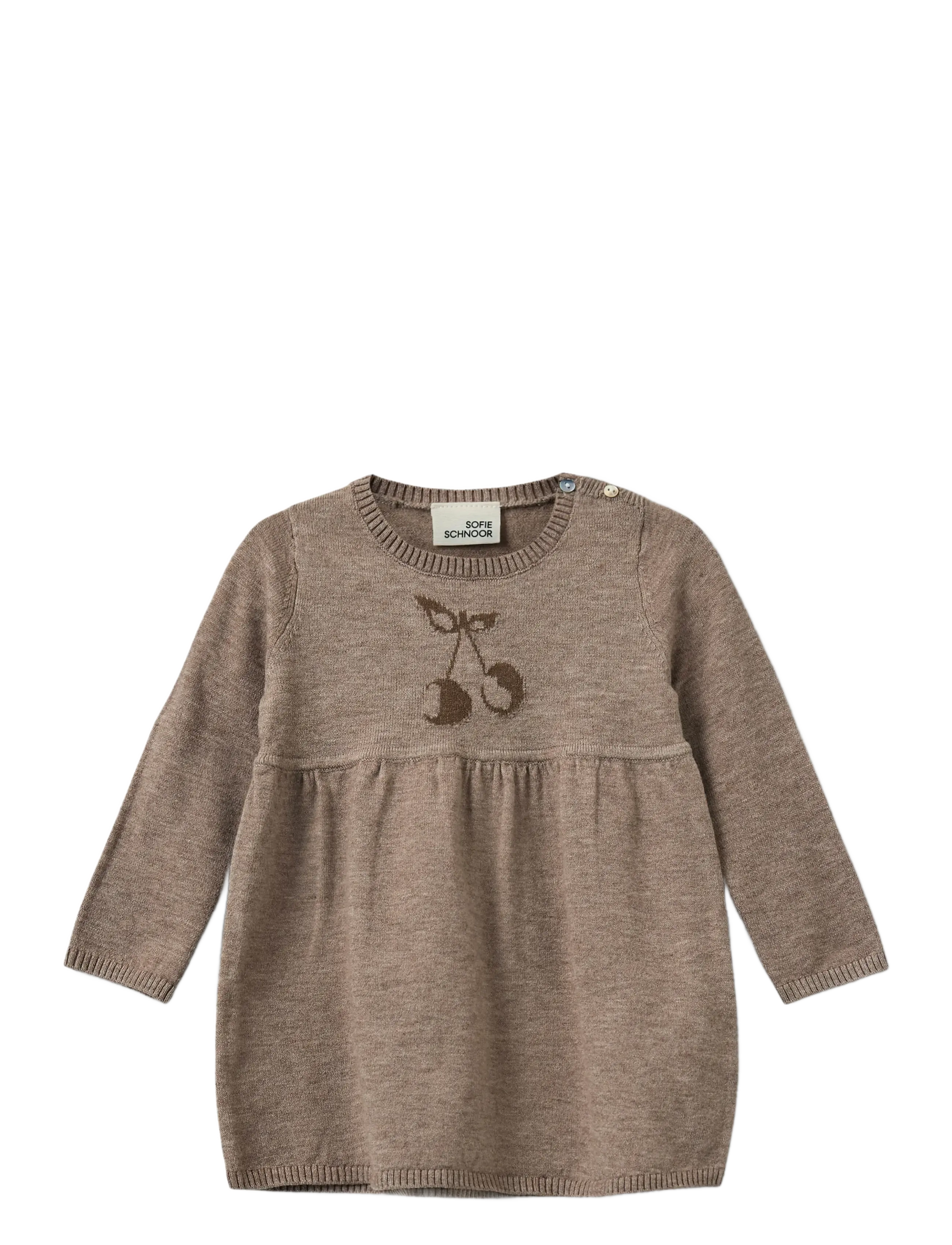 Sofie Schnoor Baby and Kids DAGNYSB DRESS - 4 for 3 - BROWN MELANGE / beige
