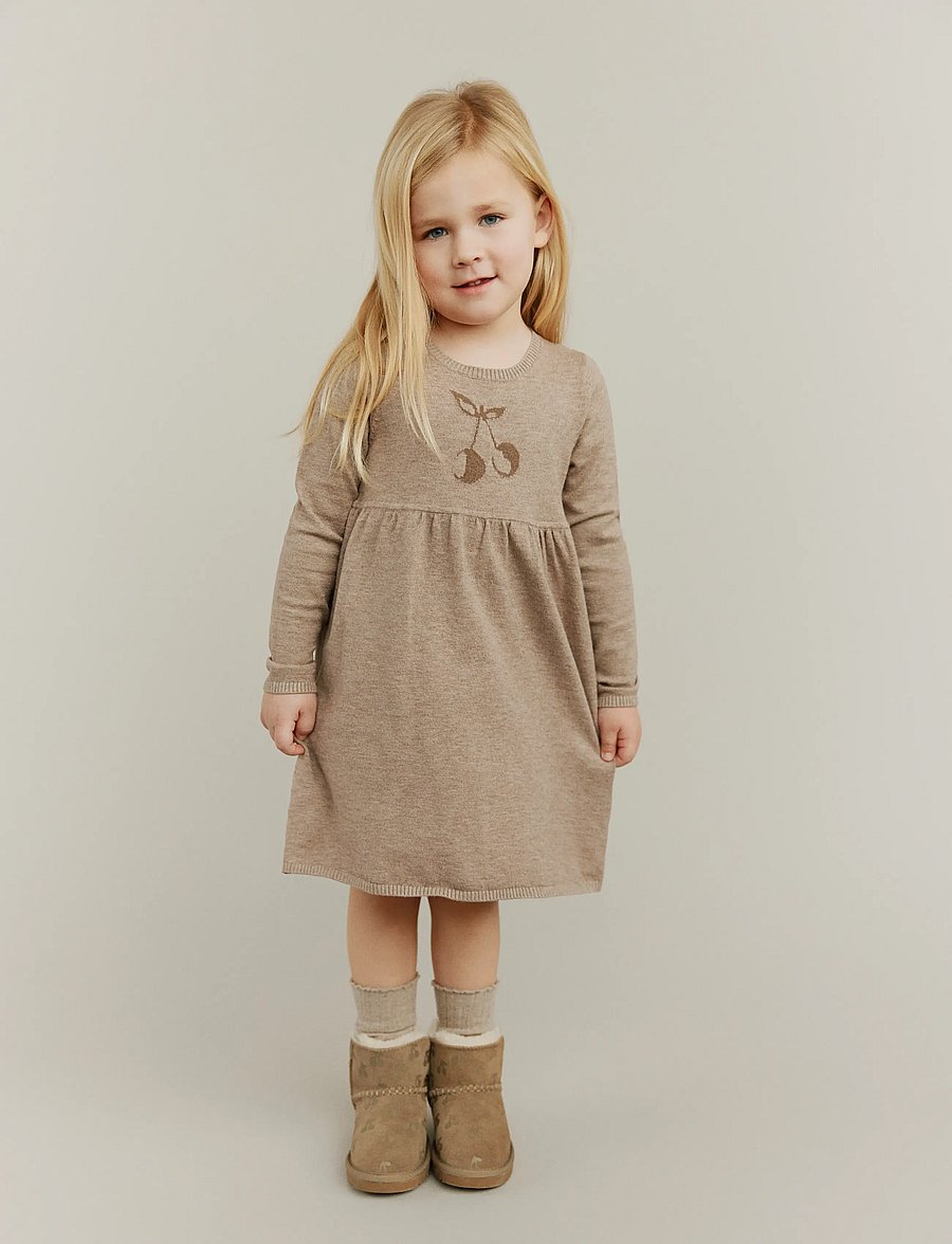 Sofie Schnoor Baby and Kids - DAGNYSB DRESS - langärmelige freizeitkleider - brown melange - 0
