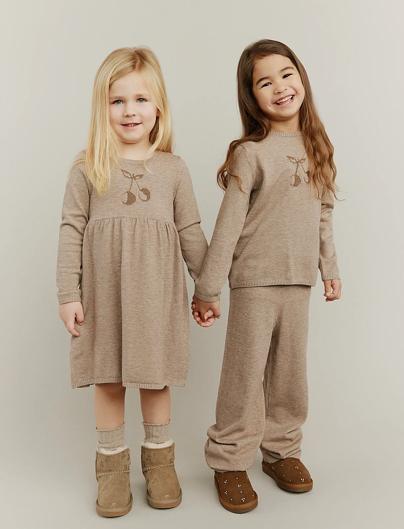 Sofie Schnoor Baby and Kids - DAGNYSB DRESS - långärmade vardagsklänningar - brown melange - 3