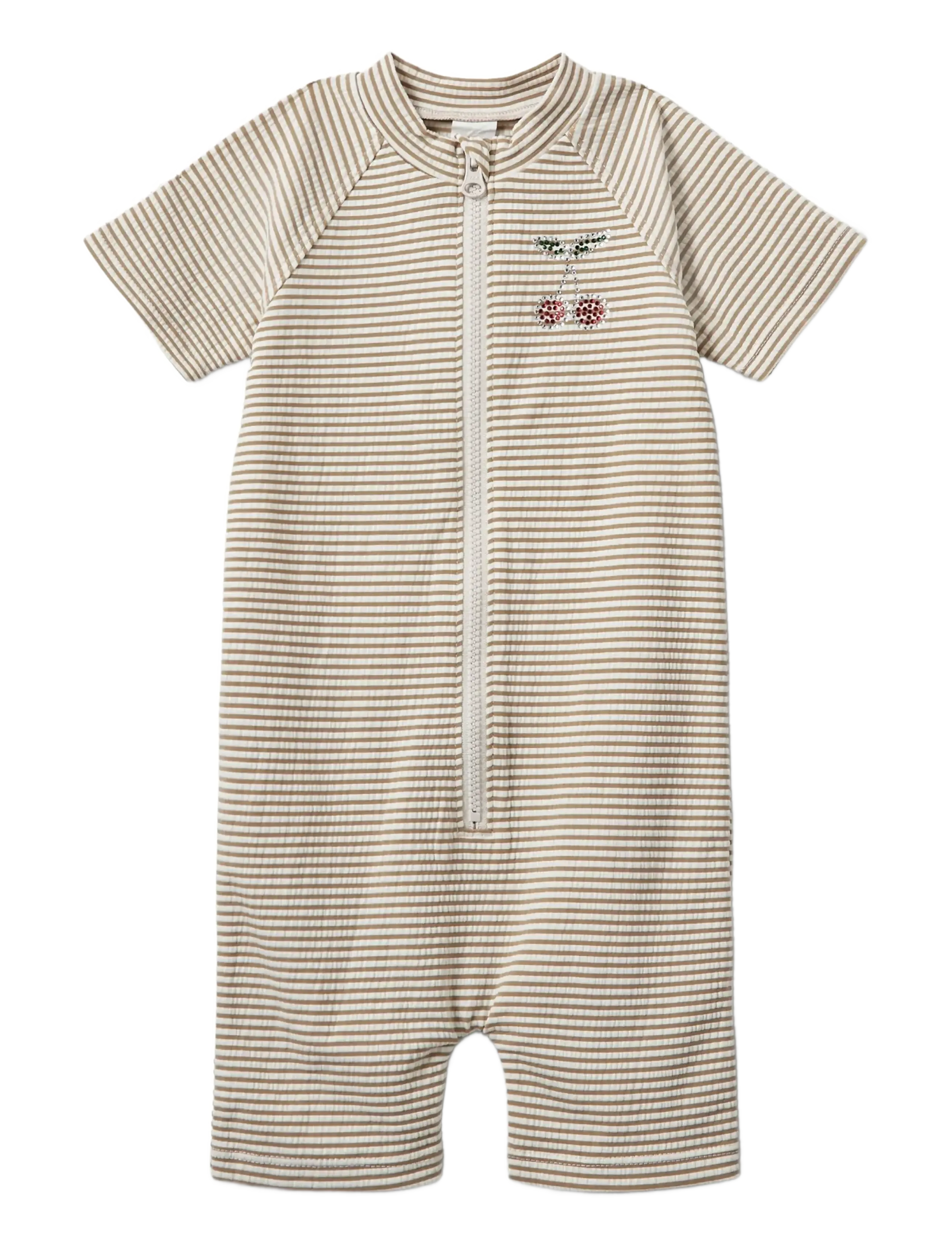 Sofie Schnoor Baby and Kids TillaKB Swimsuit - Petit by Sofie Schnoor - WARM STONE STRIPE / beige