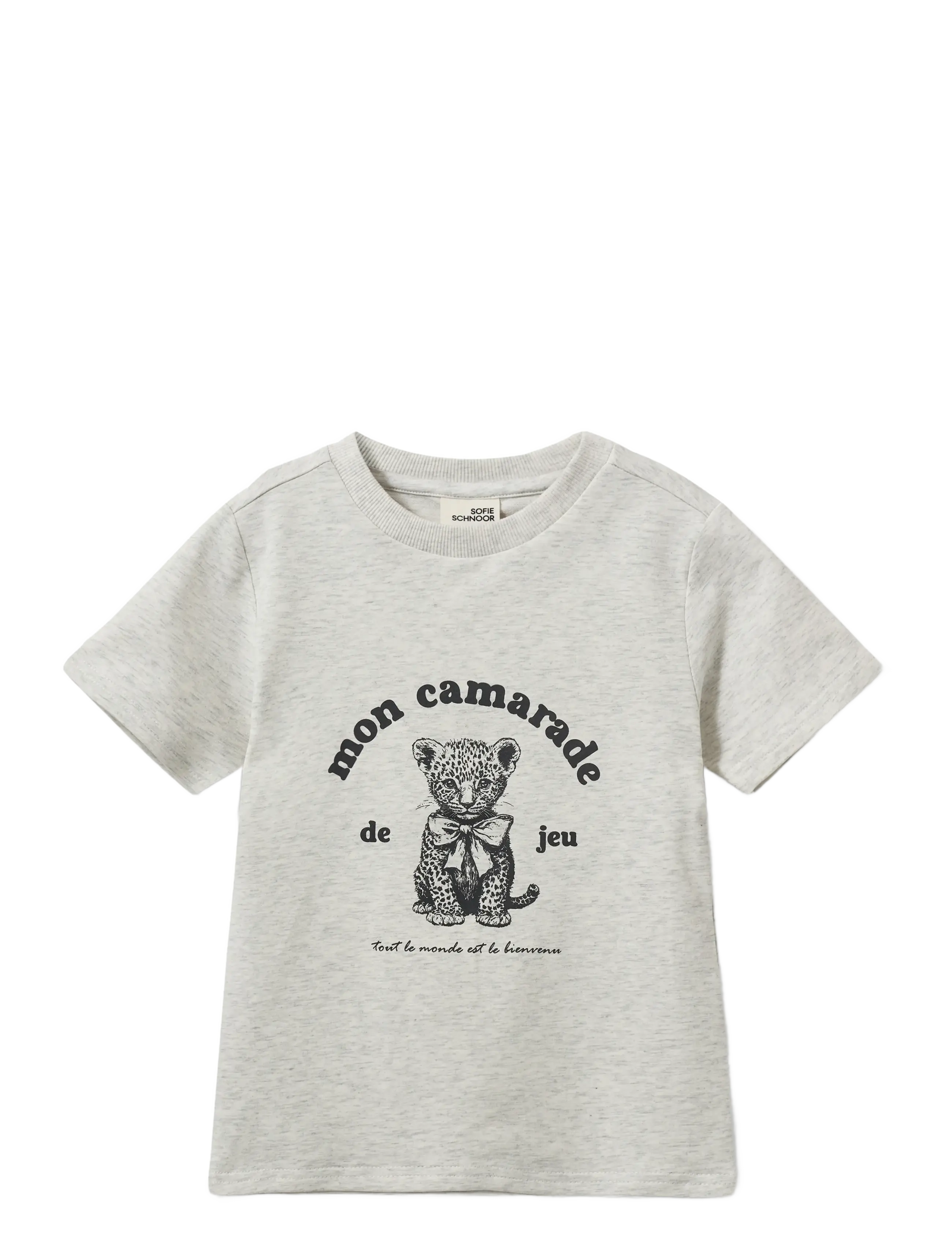 Sofie Schnoor Baby and Kids Elliekb T-Shirt, 122, T-shirts, Grau - Short-sleeved, Kinder