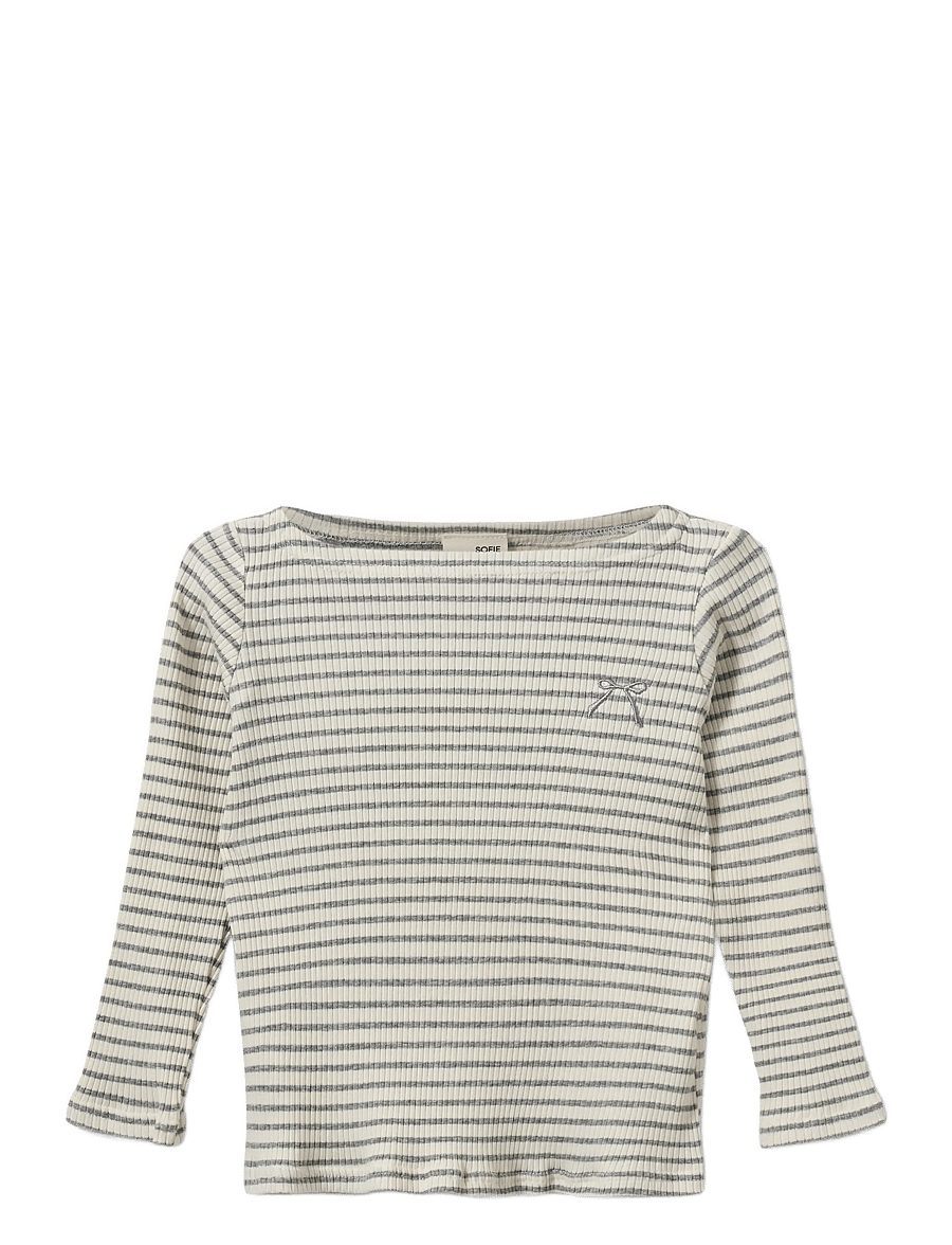 Sofie Schnoor Baby and Kids - StephieKB T-shirt long sleeve - lange mouwen - grey striped - 0