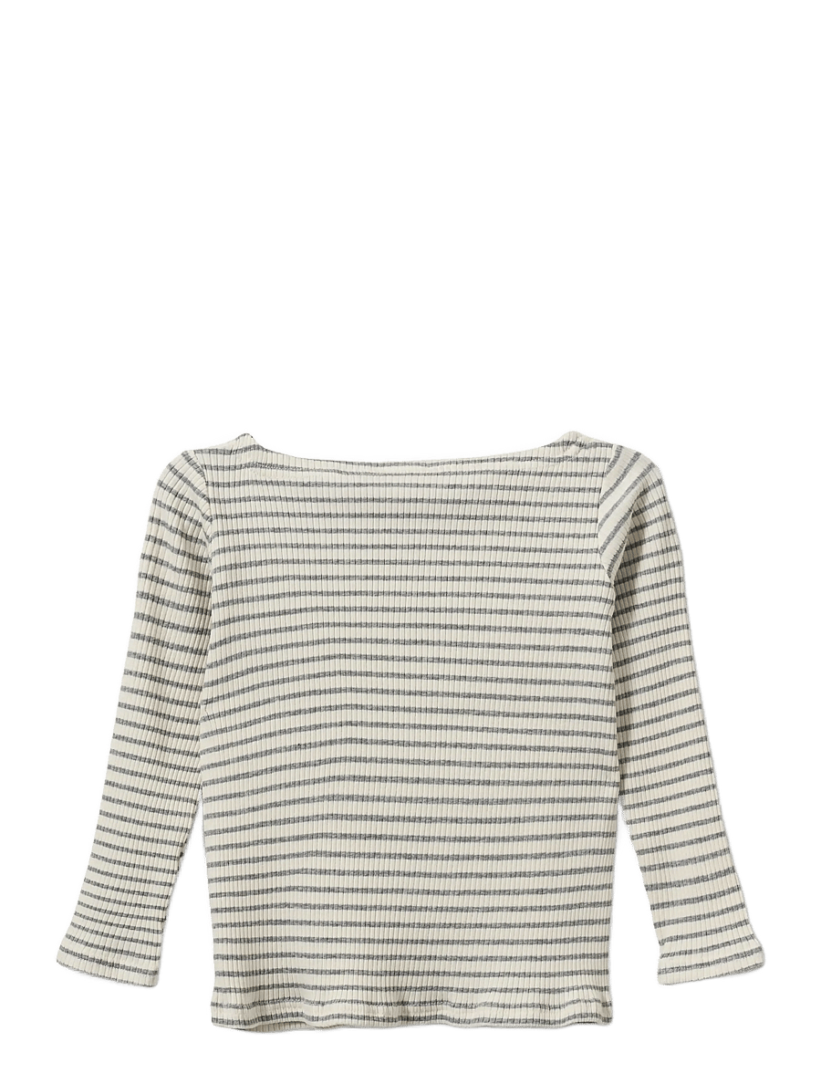 Sofie Schnoor Baby and Kids - StephieKB T-shirt long sleeve - lange mouwen - grey striped - 1