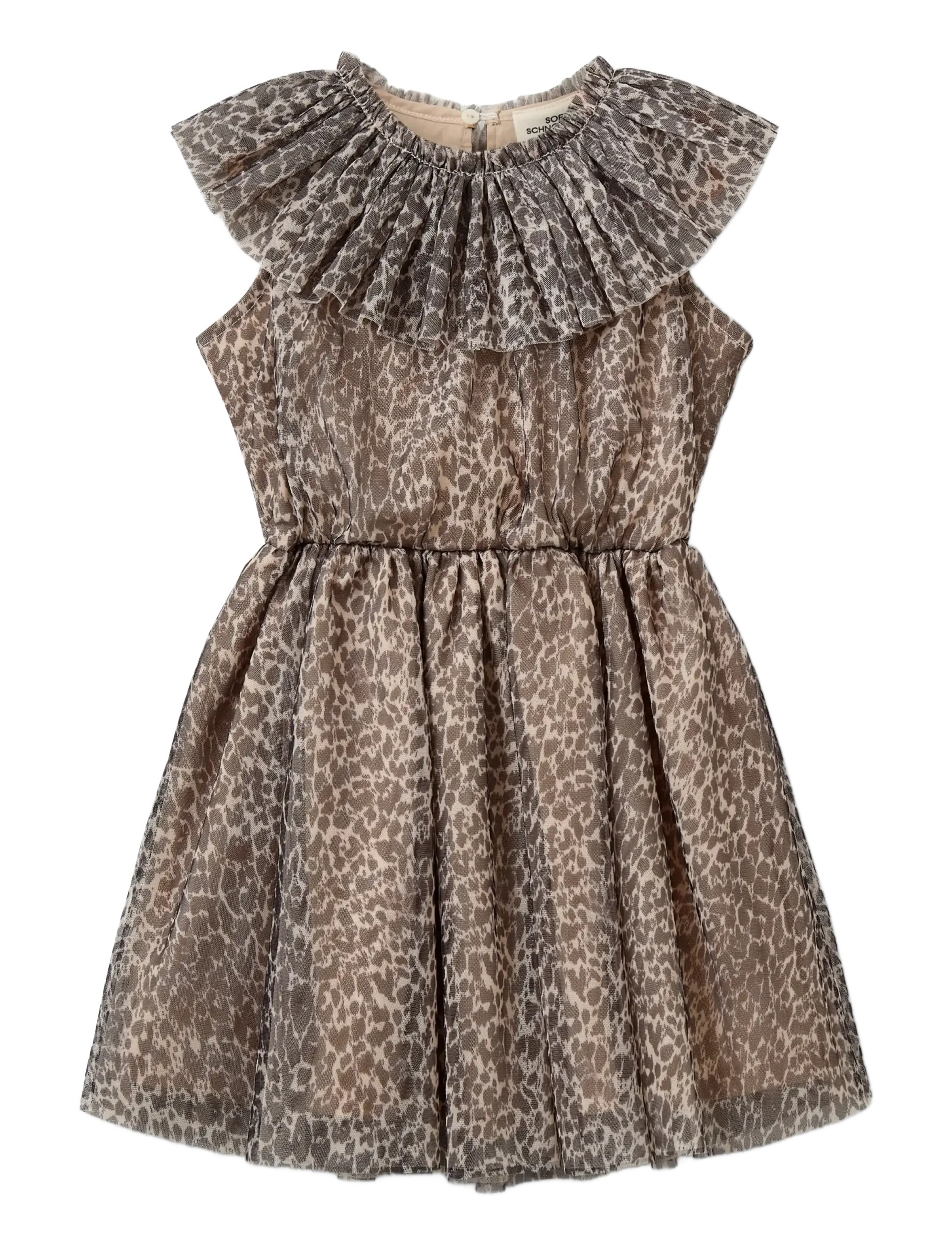Sofie Schnoor Baby and Kids JaimeKB Dress - Varrukateta vabaaja kleidid - AOP LEO LIGHT SAND / multi
