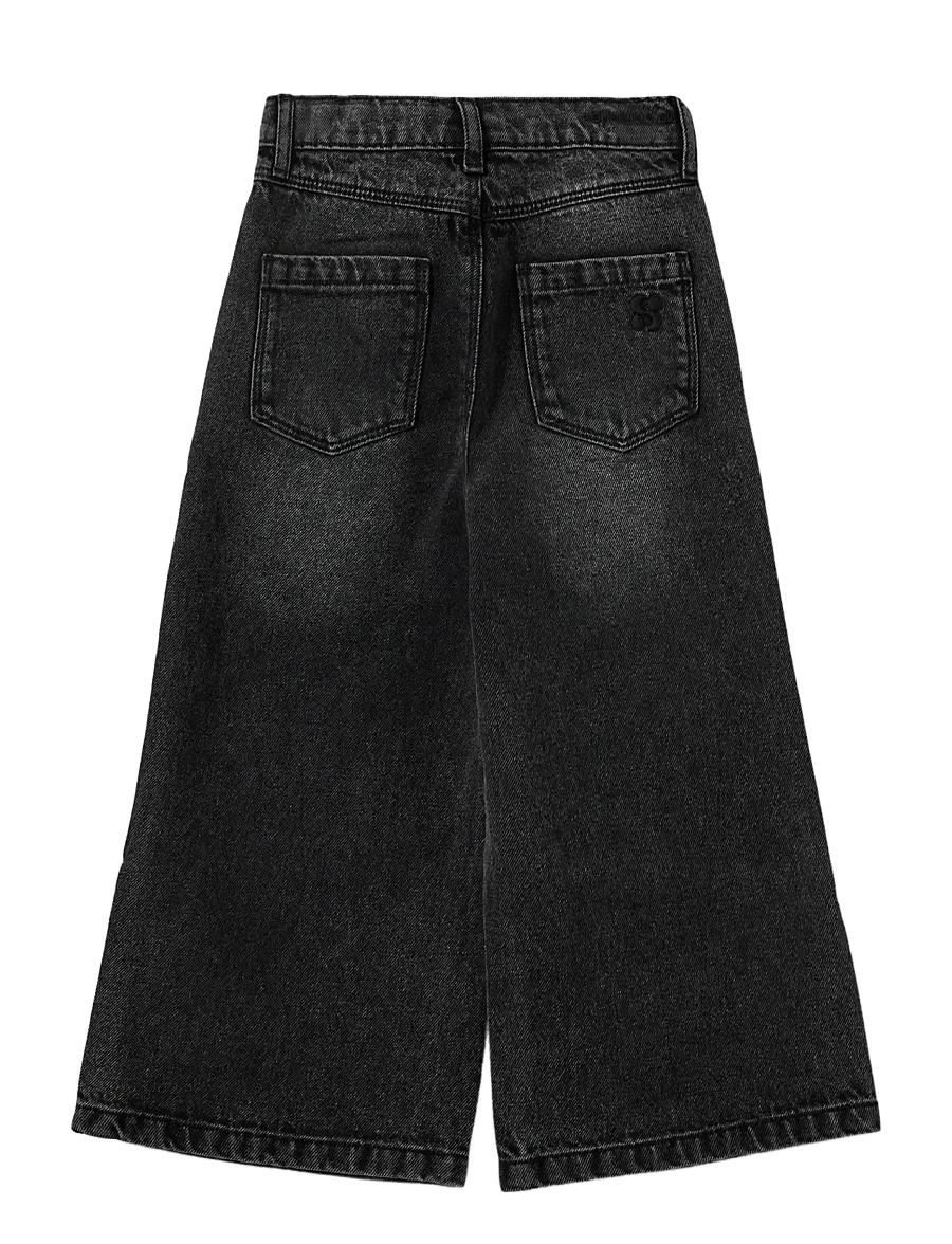 Sofie Schnoor Baby and Kids - GemmaKB Jeans - pantalons larges - washed black - 1