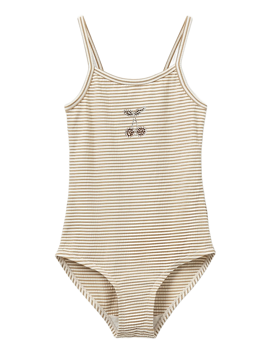 Sofie Schnoor Baby and Kids - PollyKB Swimsuit - badeanzüge - warm stone stripe - 0