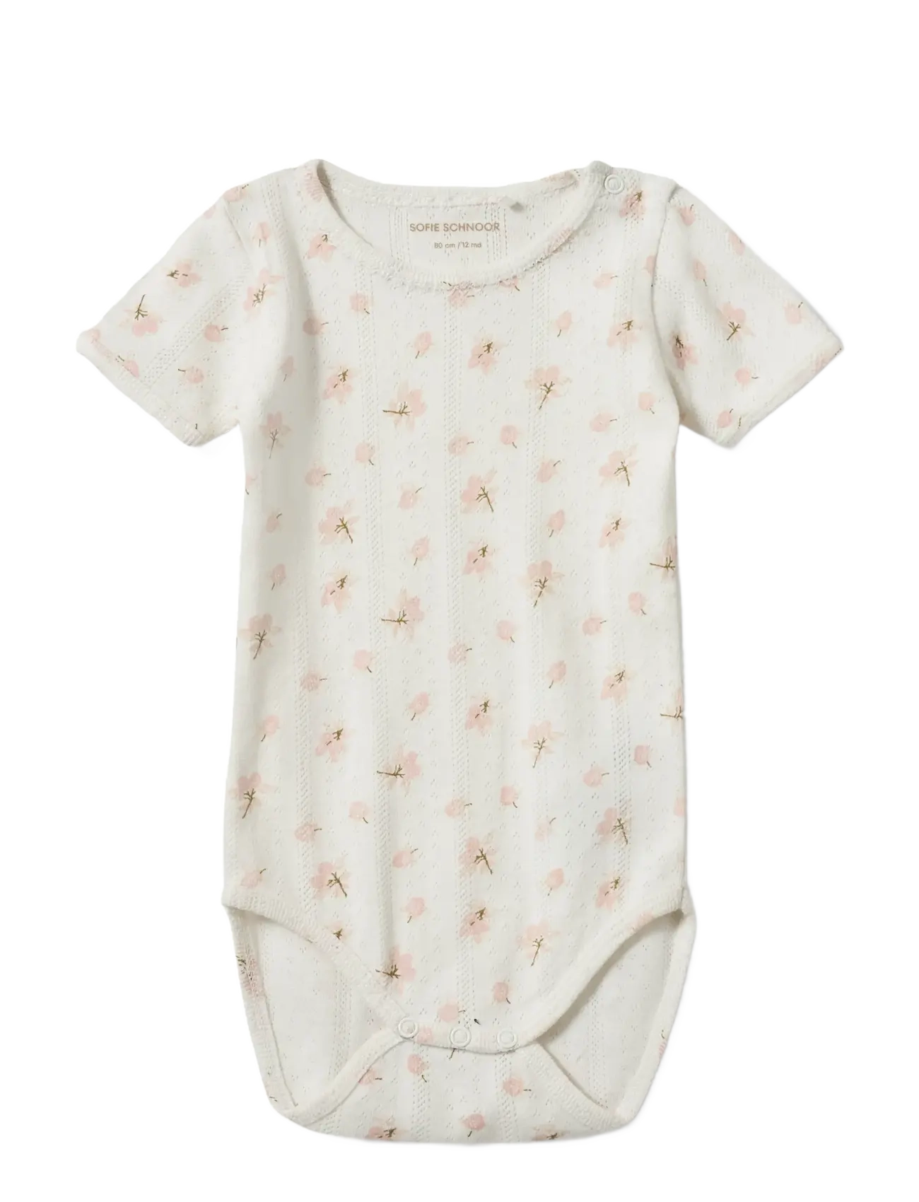 Sofie Schnoor Baby and Kids DicteKB Bodystocking - Kurzärmelig - OFF WHITE - LIGHT PINK / pink/rose