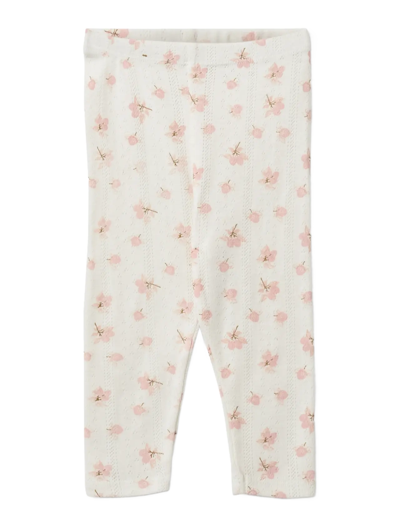 Sofie Schnoor Baby and Kids NalineKB Leggings - Leggings - OFF WHITE - LIGHT PINK / pink/rose