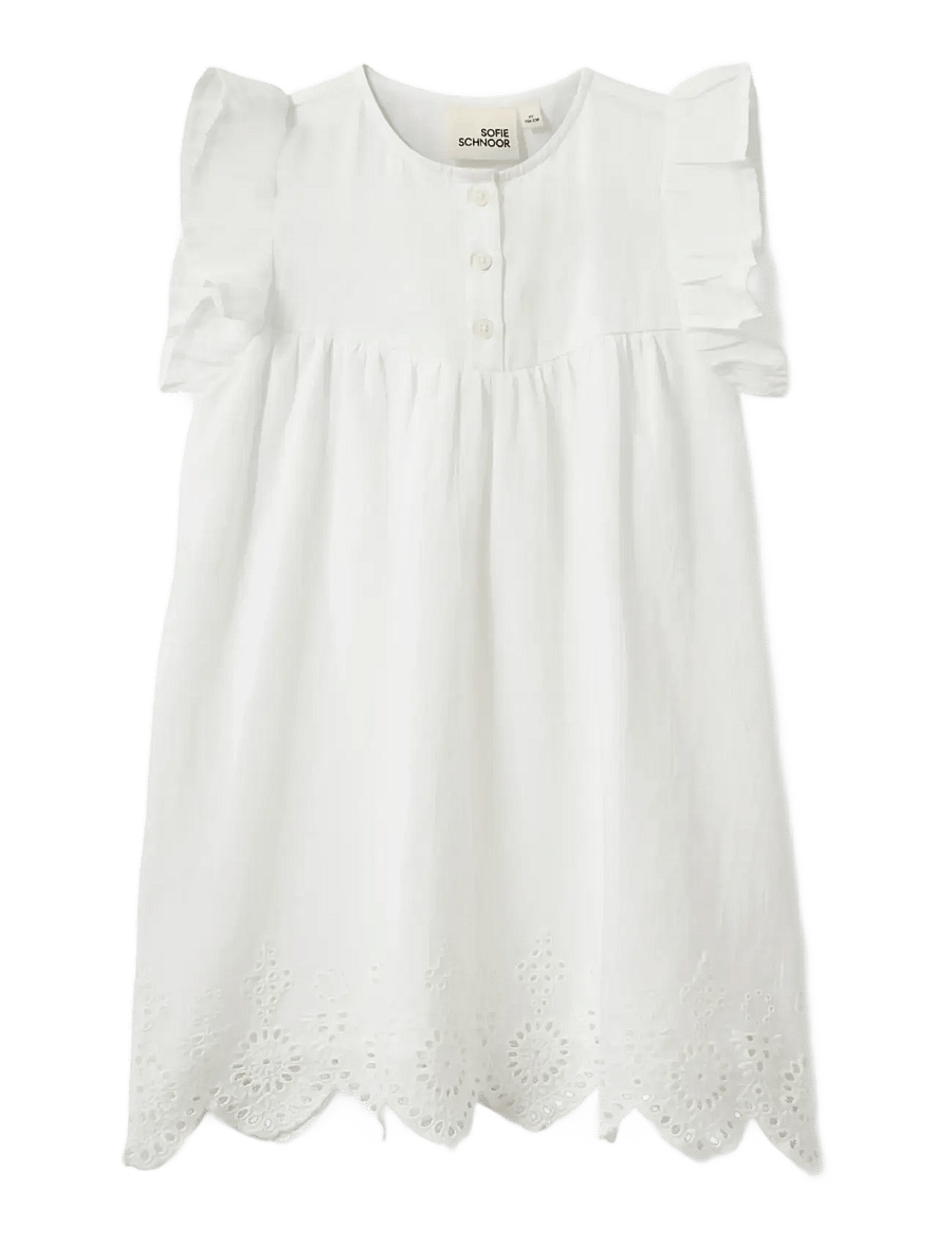 Sofie Schnoor Baby and Kids - IvaloKB Dress - kurzärmelige freizeitkleider - snow white - 0