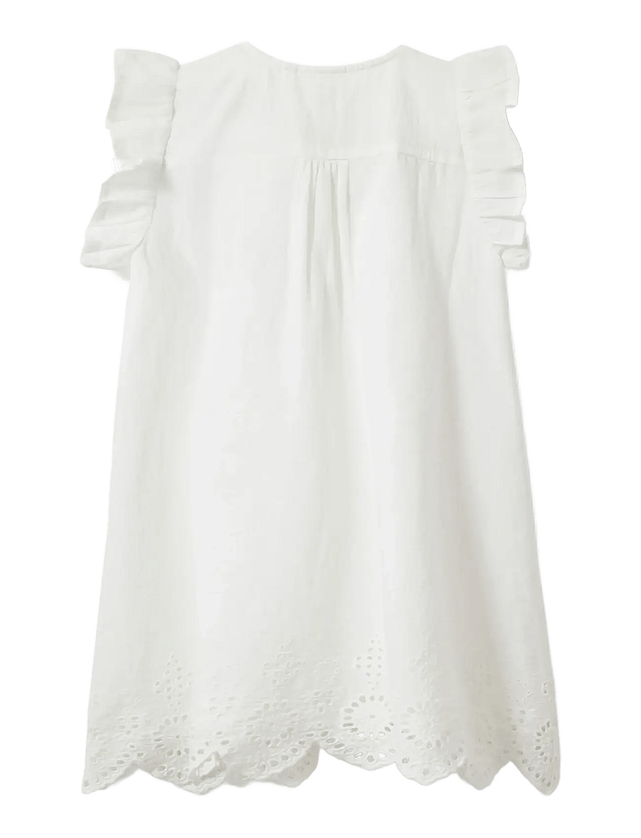 Sofie Schnoor Baby and Kids - IvaloKB Dress - kurzärmelige freizeitkleider - snow white - 1