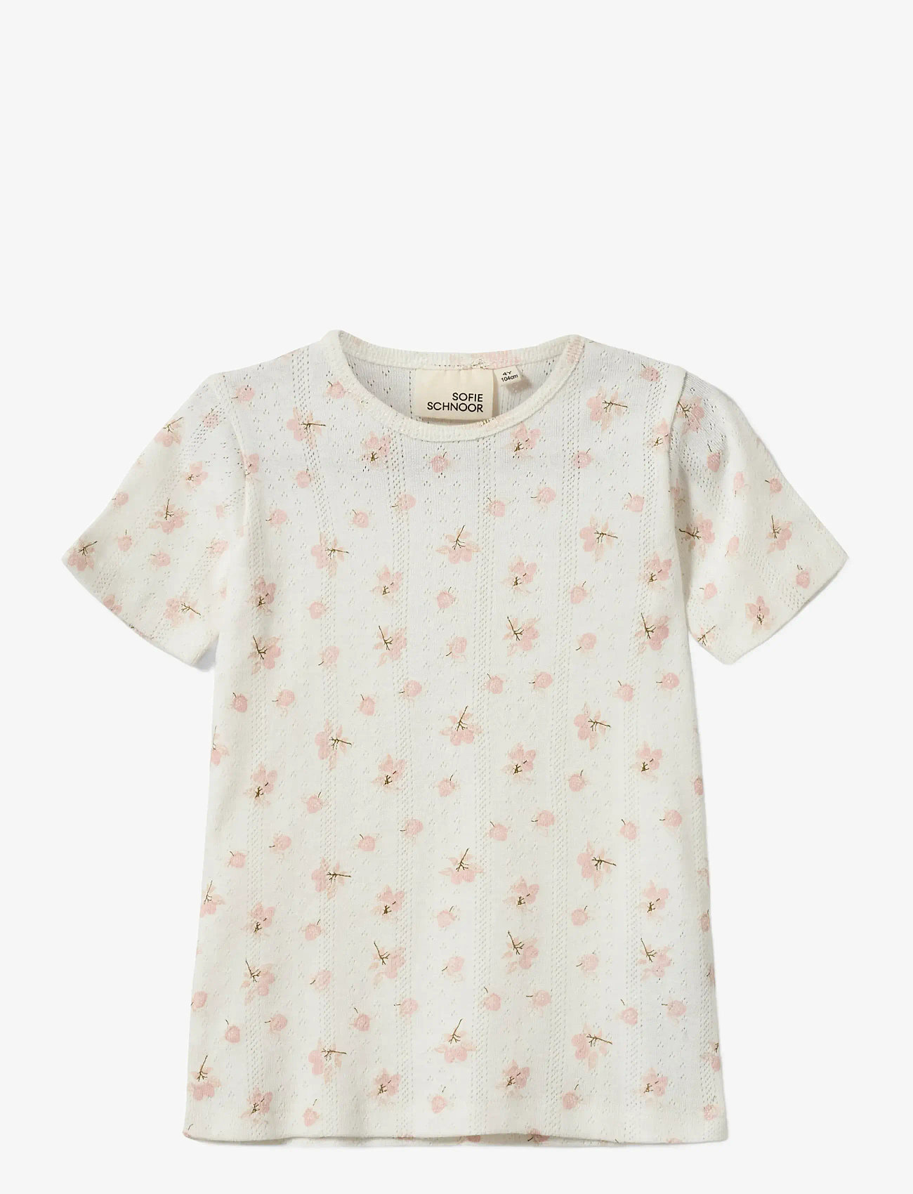 Sofie Schnoor Baby and Kids - PiperKB T-shirt - kurzärmelige - off white - light pink - 0