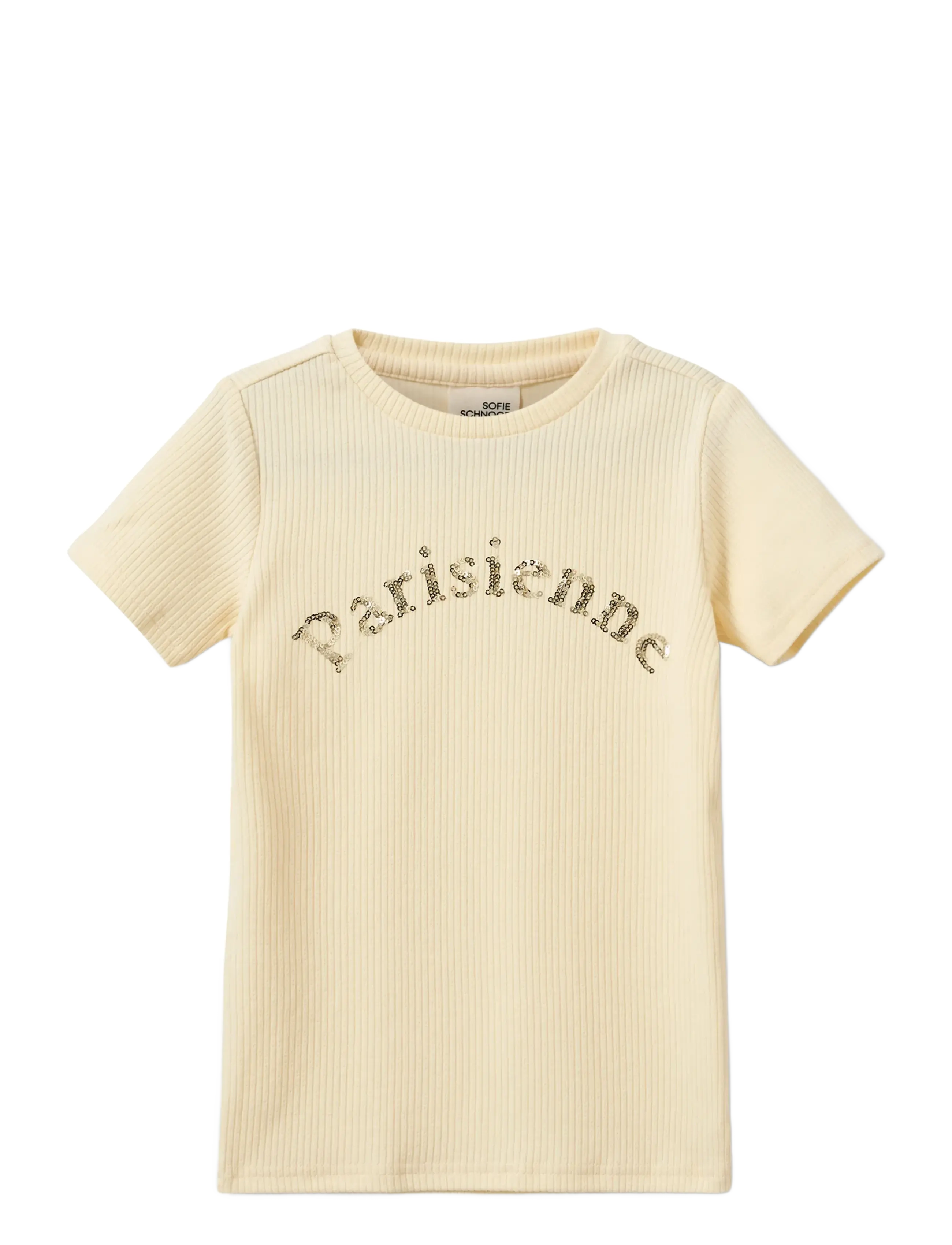 Sofie Schnoor Baby and Kids Astakb T-Shirt, 122, T-shirts, Creme - Short-sleeved, Kinder