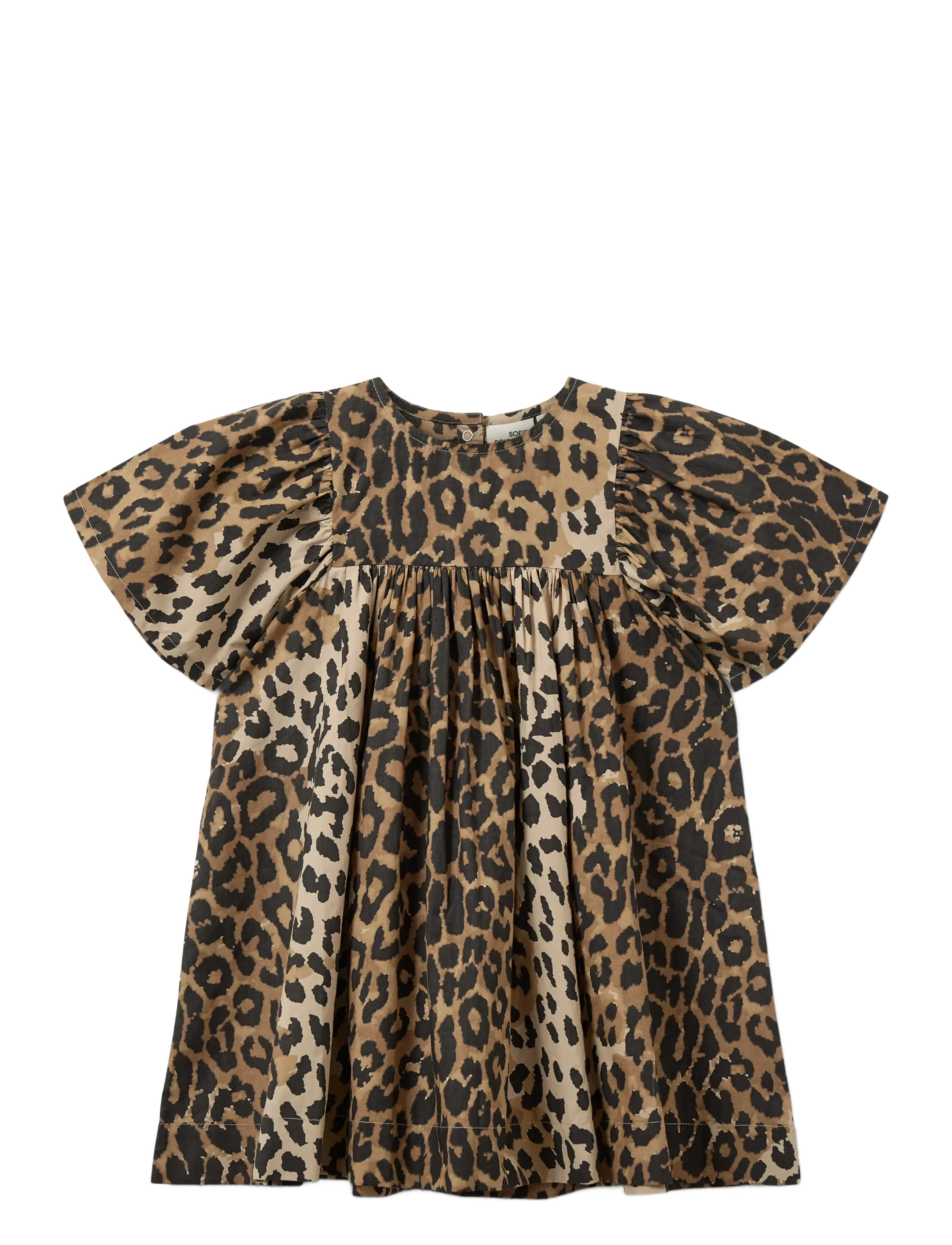 Sofie Schnoor Baby and Kids Lissiekb Dress, 116, Casual Dresses, Braun - Short-sleeved Kinder