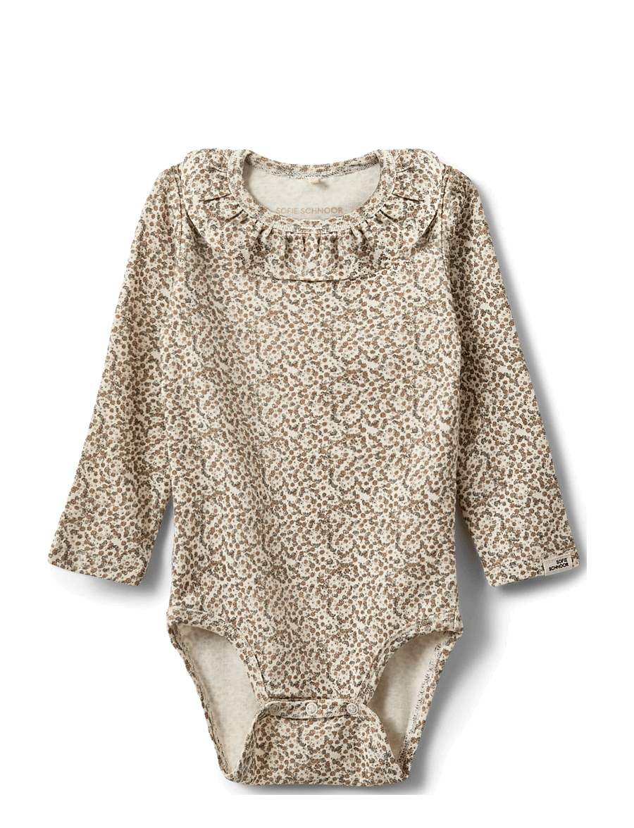 Sofie Schnoor Baby and Kids - DICTEKB BODYSTOCKING - långärmade bodies - off white w aop - 0