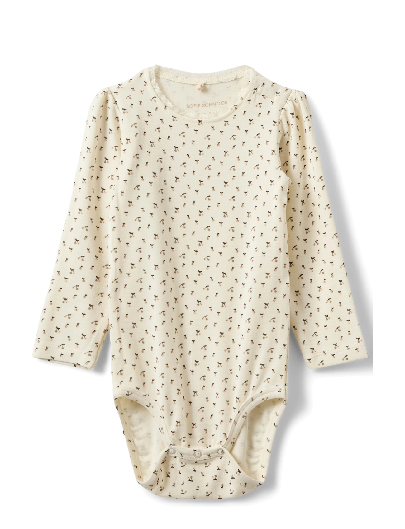 Sofie Schnoor Baby and Kids Dictekb Bodystocking, 74, Bodys, Creme - Long-sleeved, Kinder