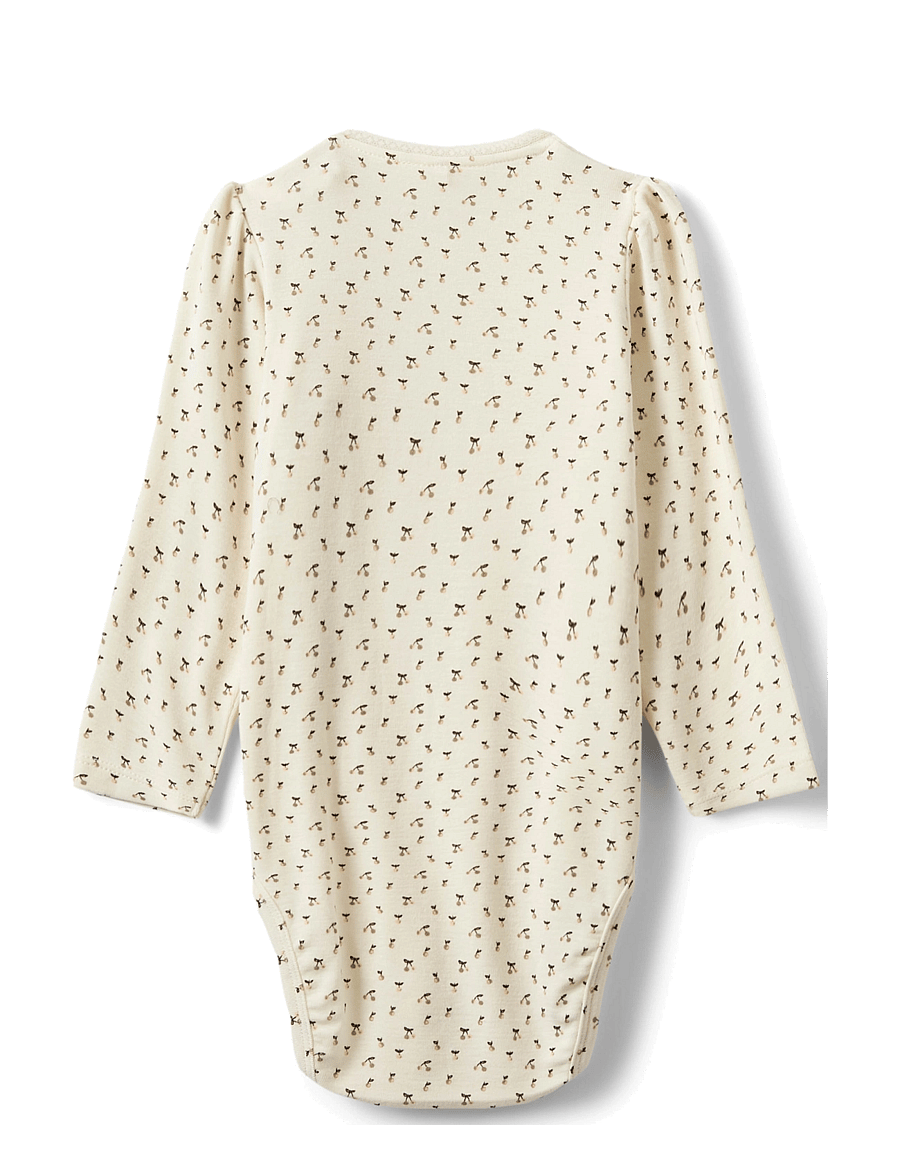 Sofie Schnoor Baby and Kids - DICTEKB BODYSTOCKING - långärmade bodies - off white aop cherry - 1