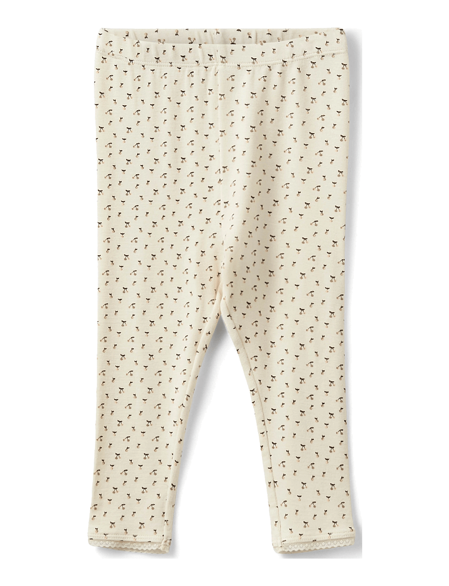 Sofie Schnoor Baby and Kids - NALINEKB LEGGINGS - leggings - off white aop cherry - 0
