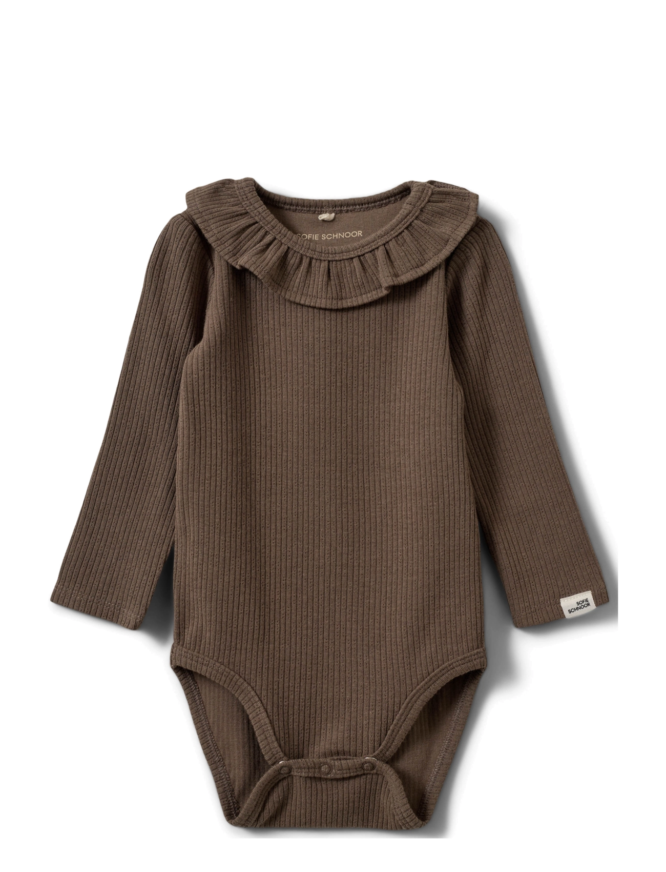 Sofie Schnoor Baby and Kids Dictekb Bodystocking, 68, Bodys, Braun - Long-sleeved, Kinder