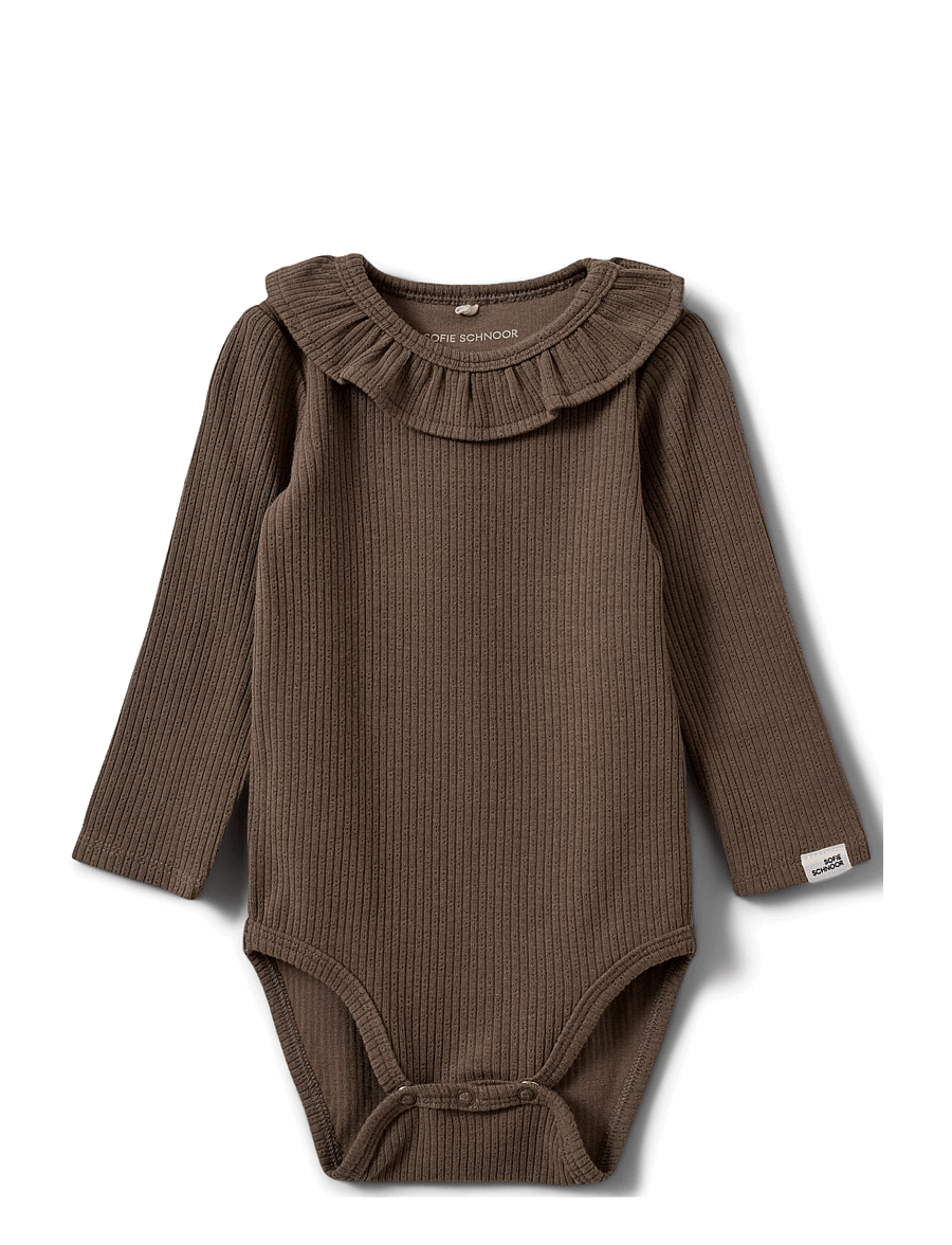 Sofie Schnoor Baby and Kids - DICTEKB BODYSTOCKING - langärmelige bodys - warm stone - 0