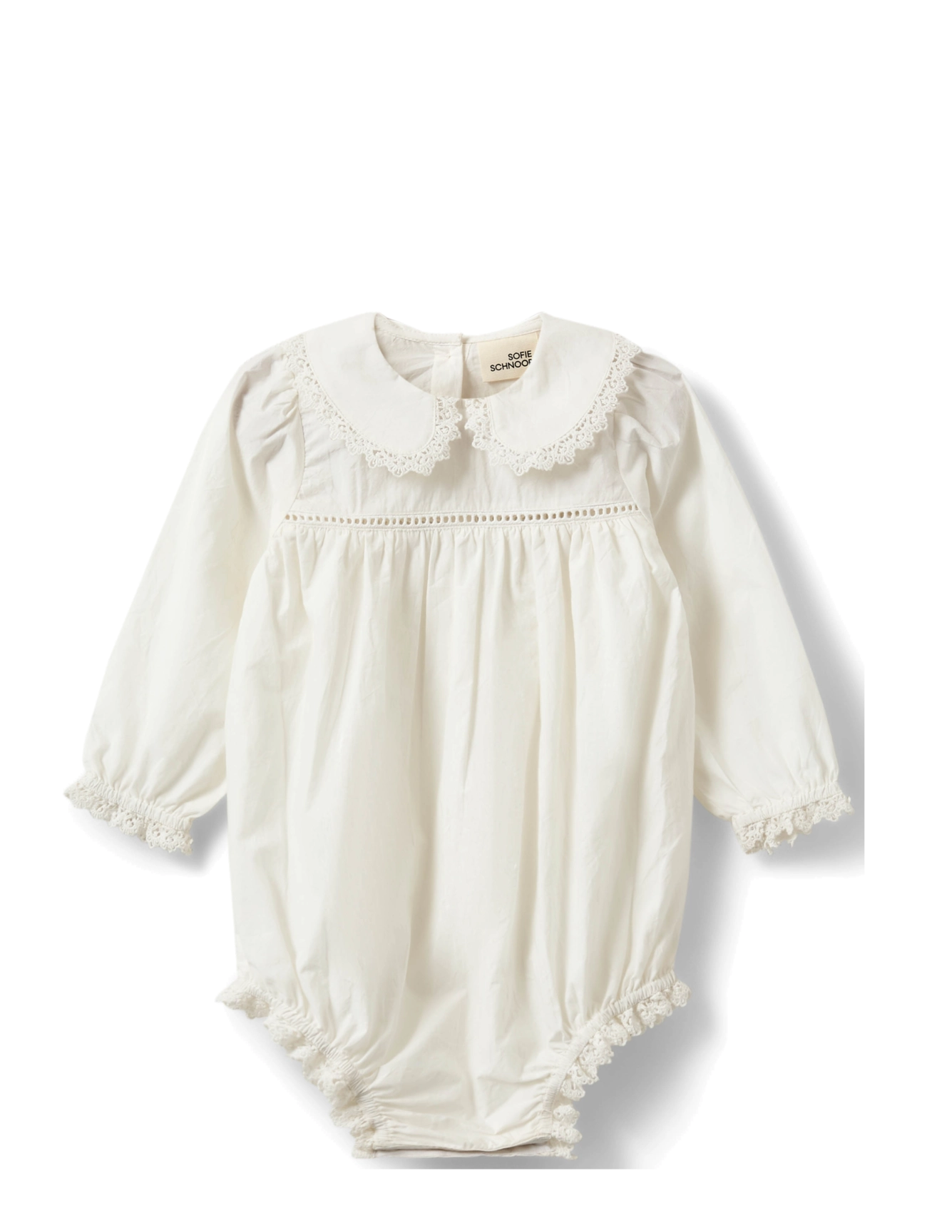 Sofie Schnoor Baby and Kids Beakb Bodystocking, 74, White, Bodys > Langærmede, Børn